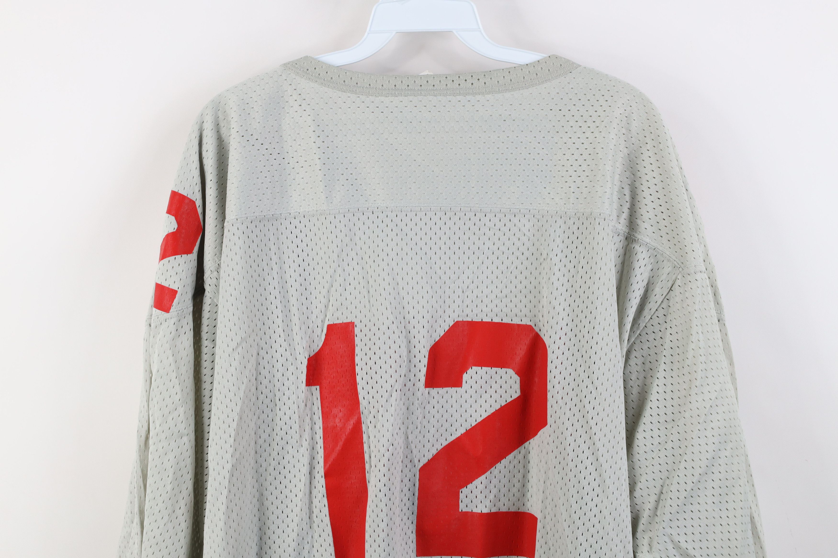 Vintage Vintage 90s Bedford Football Jersey Mesh Silver Gray USA Size US XL / EU 56 / 4 - 11 Thumbnail
