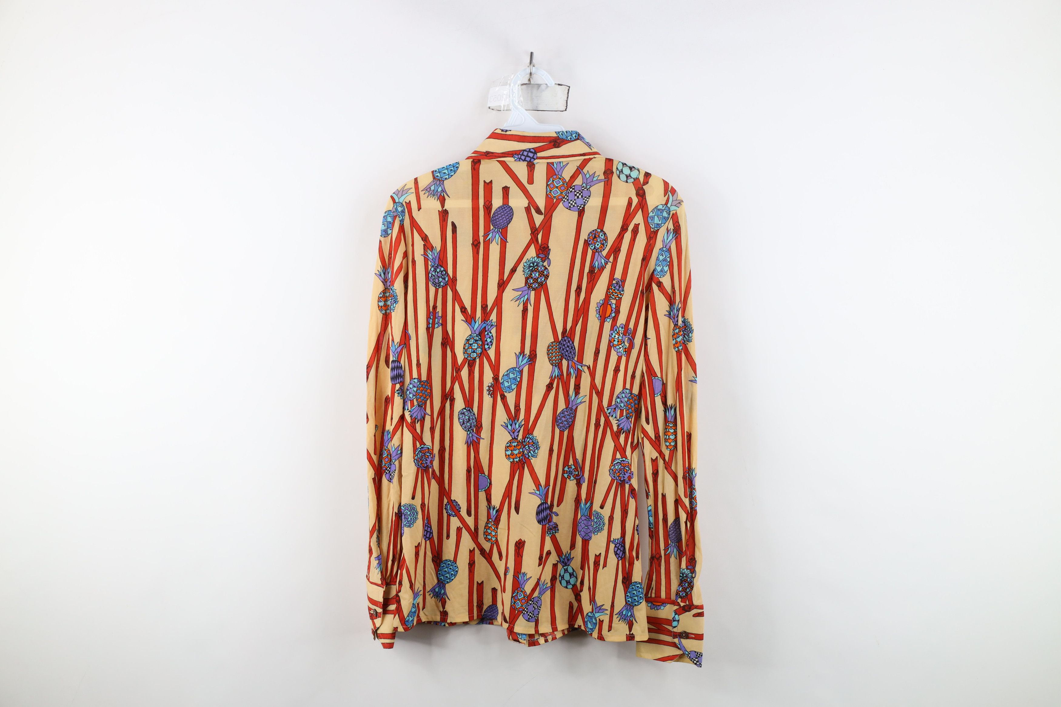 Vintage Vintage 60s Streetwear Knit Pineapple Geometric Button Shirt Size L / US 10 / IT 46 - 11 Thumbnail