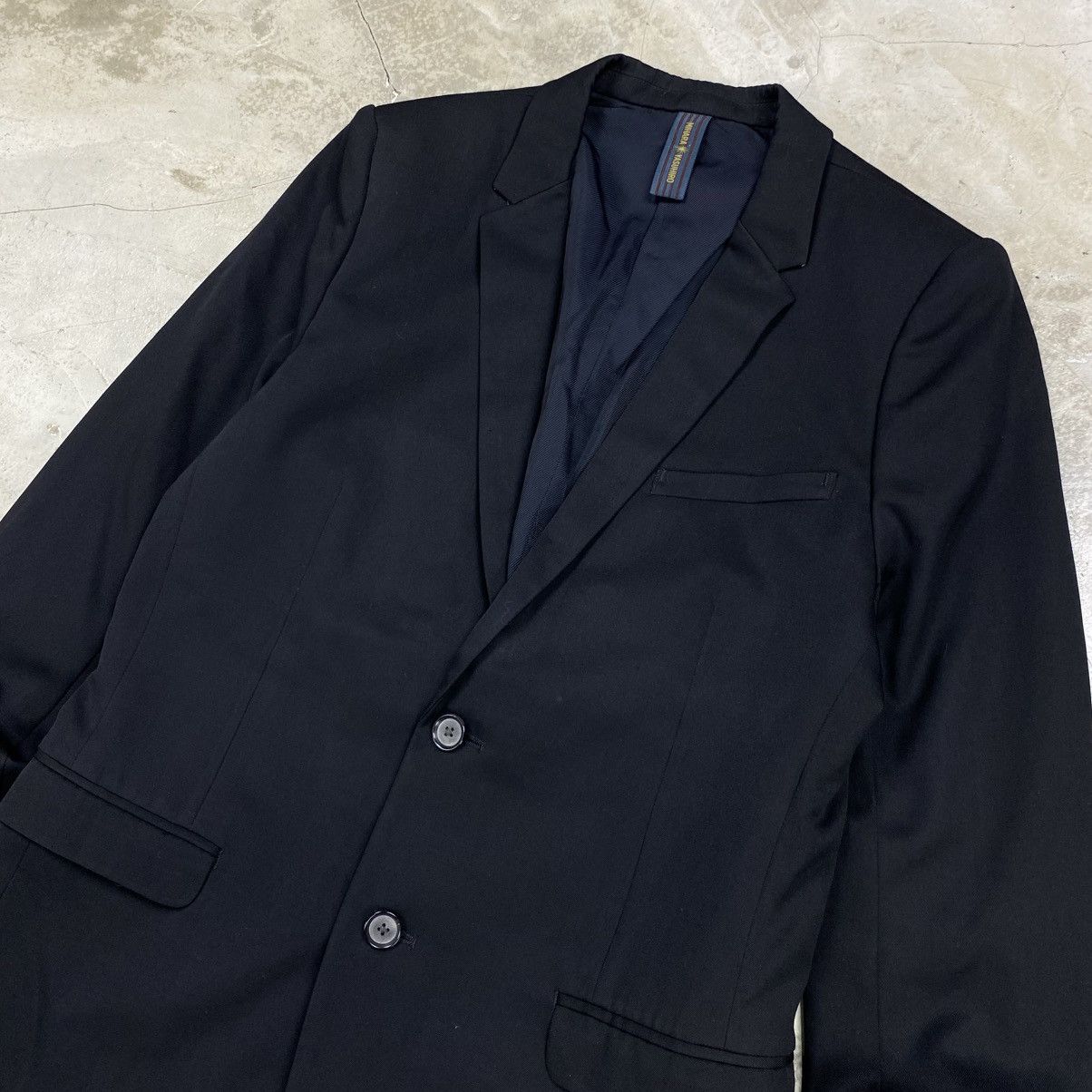 Maison MIHARA YASUHIRO Black Textured Suit Blazer Size 46S - 2 Thumbnail