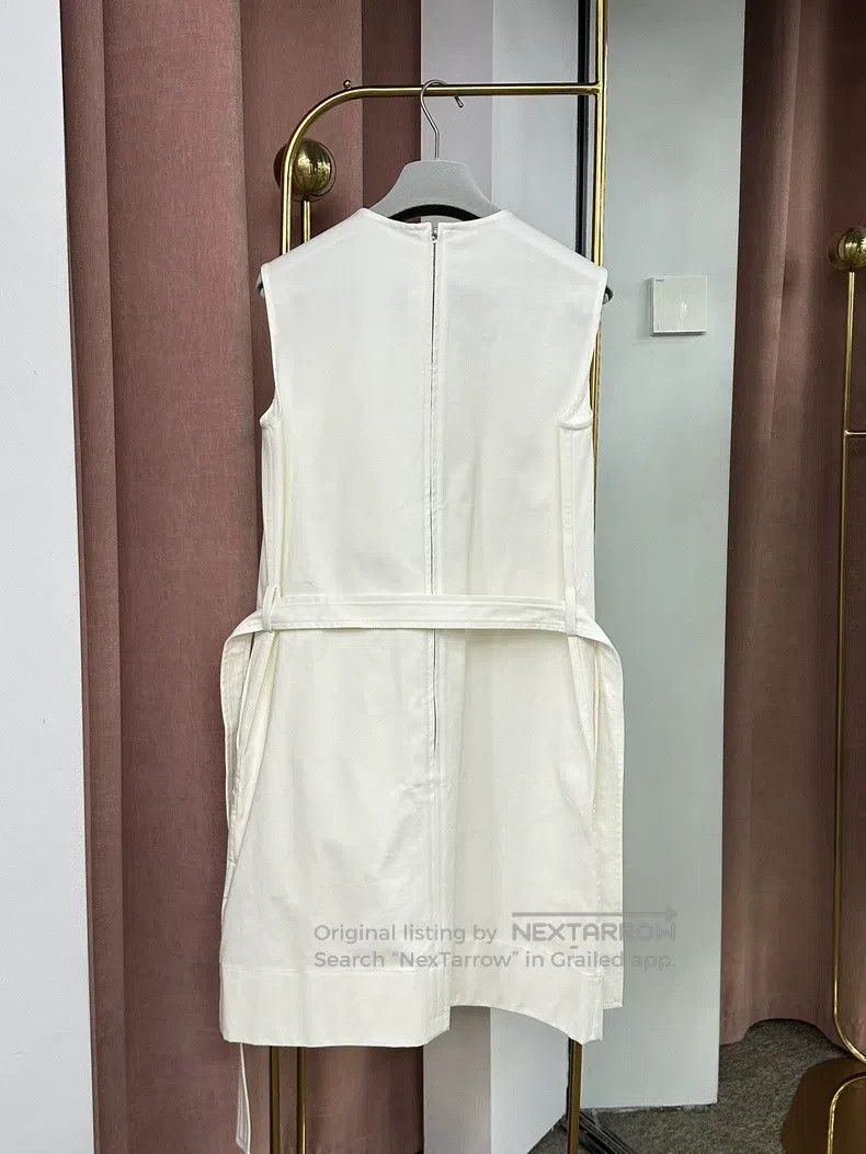 Hermes Hermes White Sleeveless Dress Vest Dress Size XS / US 0-2 / IT 36-38 - 3 Thumbnail