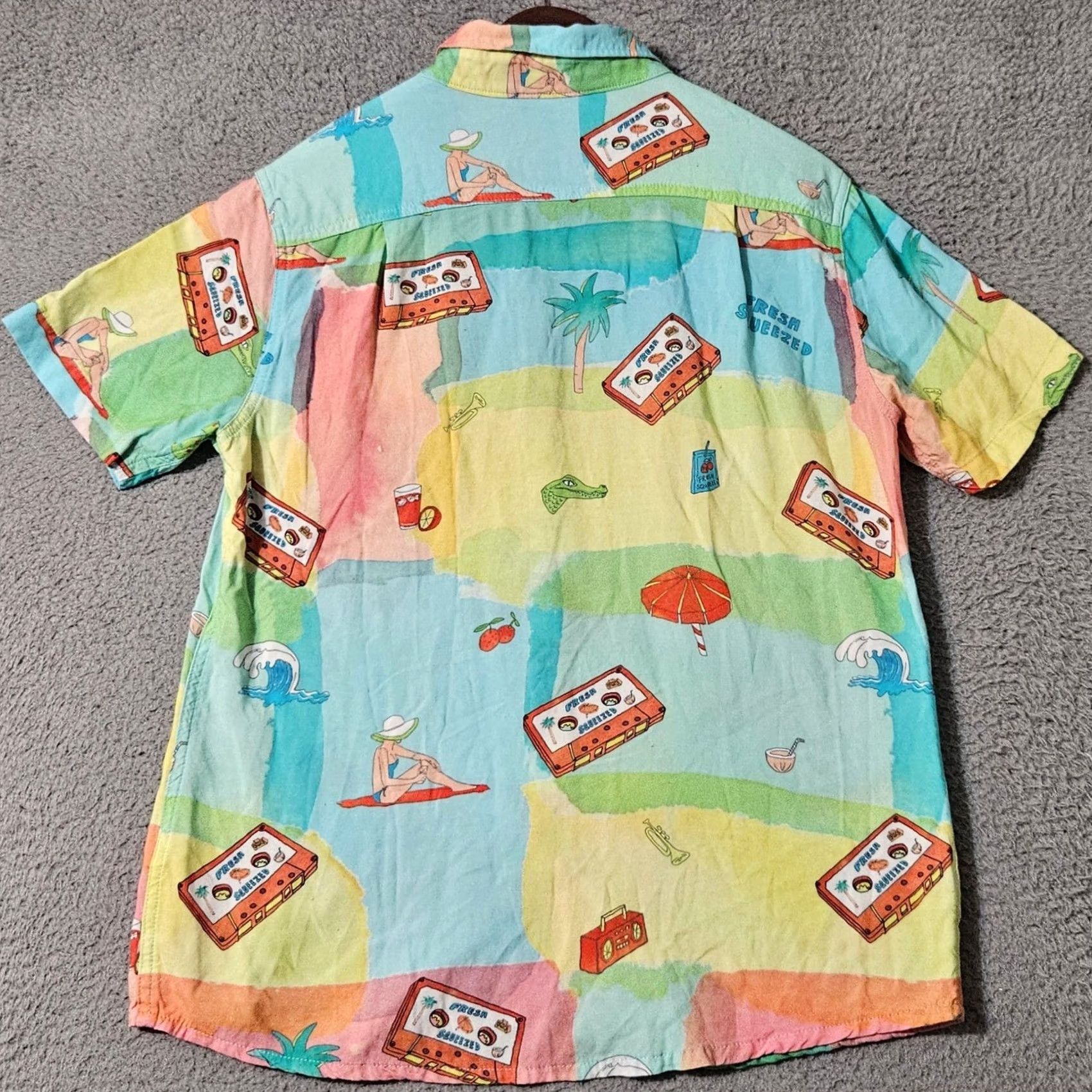Vintage Baja Llama Shirt Mens Small Summer Beach Geometric Bright Size US S / EU 44-46 / 1 - 3 Thumbnail