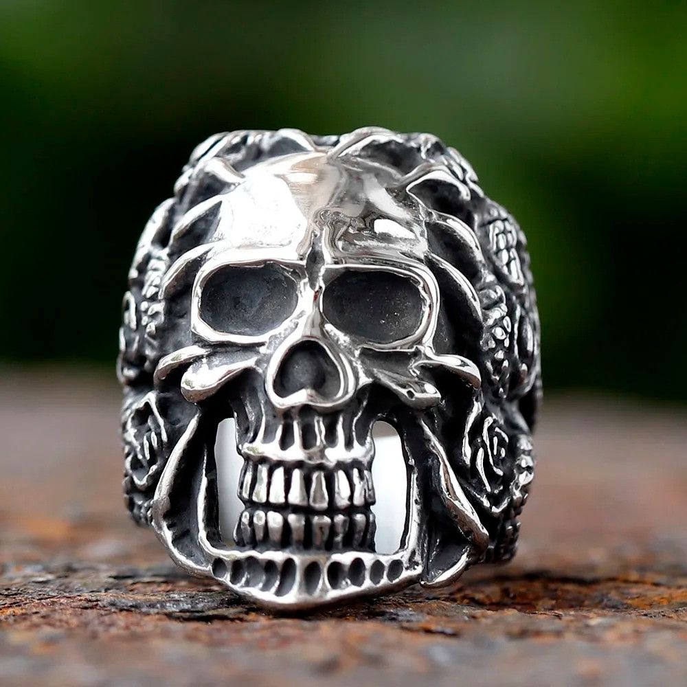 Jewelry Skull Ring Streetwear Jewelry Fashion Gift Size ONE SIZE - 2 Thumbnail