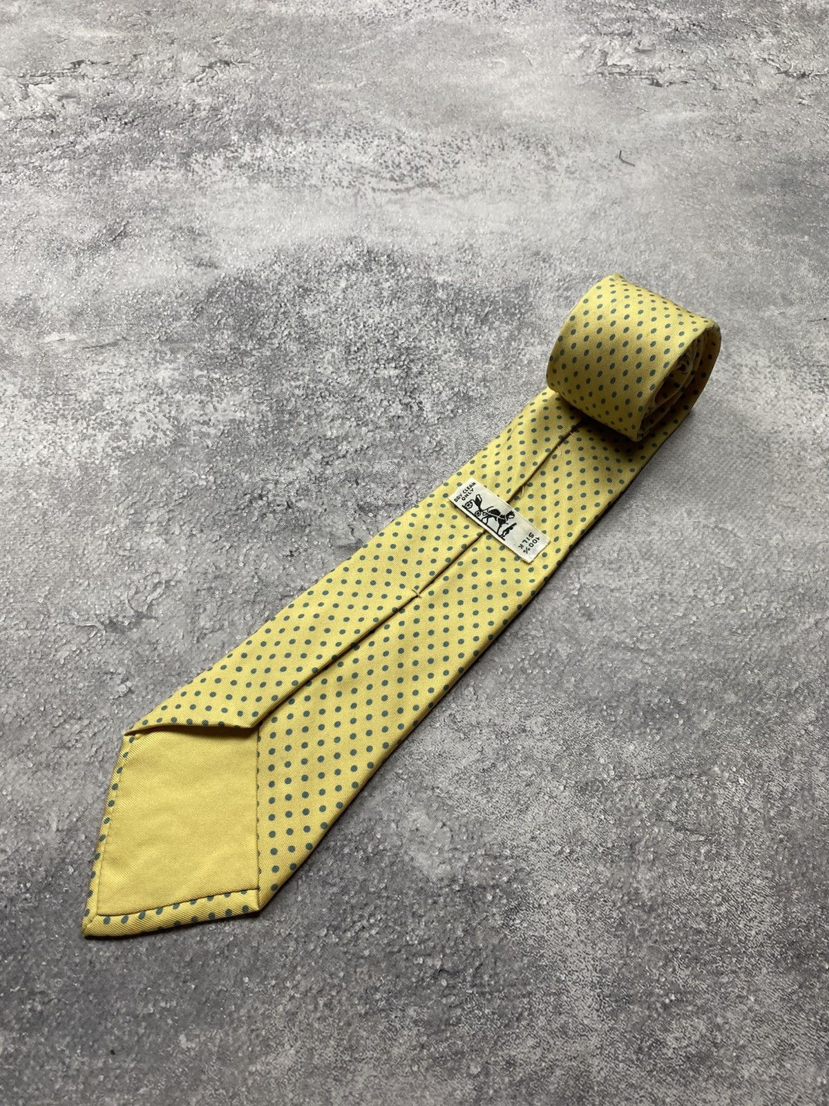 Hermes Hermes Tie Paris 100% Silk Made In France Polka Dot Necktie Size ONE SIZE - 7 Thumbnail