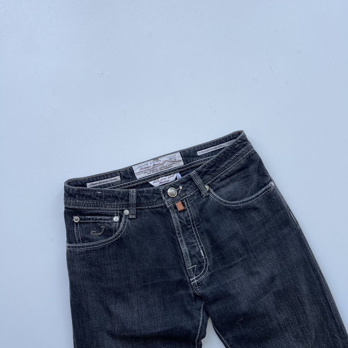 Jacob Cohen Jacob Cohen 620 HandMade Luxury Denim Jeans Washed Black Size US 32 / EU 48 - 2 Thumbnail