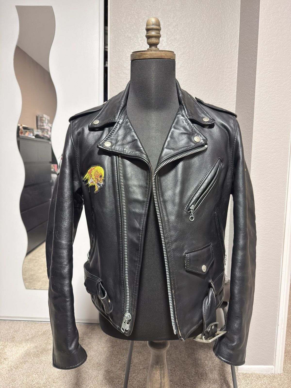 Schott Schott 618 Steerhide Leather Motorcycle Jacket Size US S / EU 44-46 / 1 - 1 Thumbnail