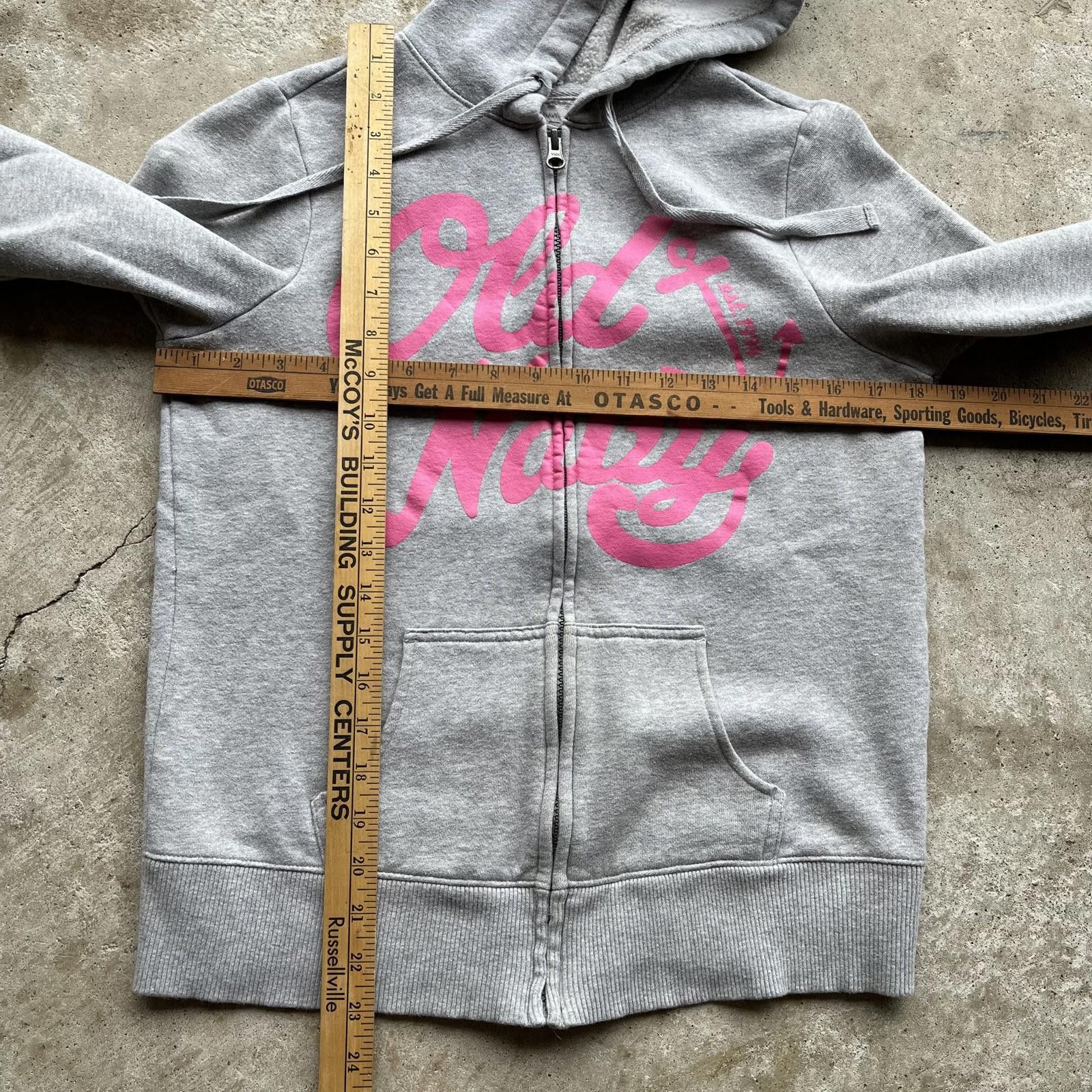 Old Navy × Vintage Vintage Y2K Gray Pink Old Navy Full Zip Grunge Hoodie Size M / US 6-8 / IT 42-44 - 4 Thumbnail