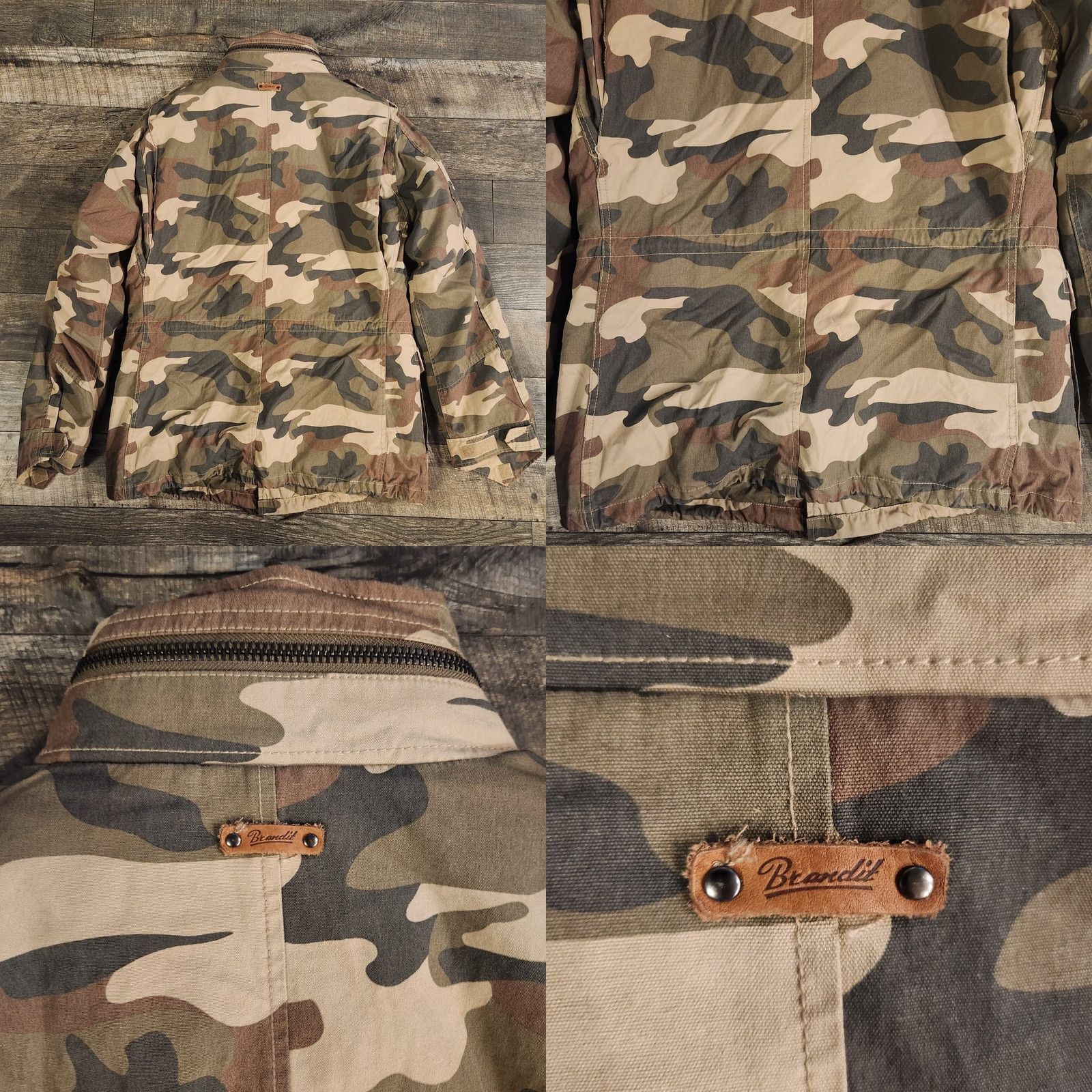 Vintage Brandit Camo Jacket M-65 Giant Mens Medium Field Sherpa Lined Military Utility Shirt Size US M / EU 48-50 / 2 - 8 Thumbnail