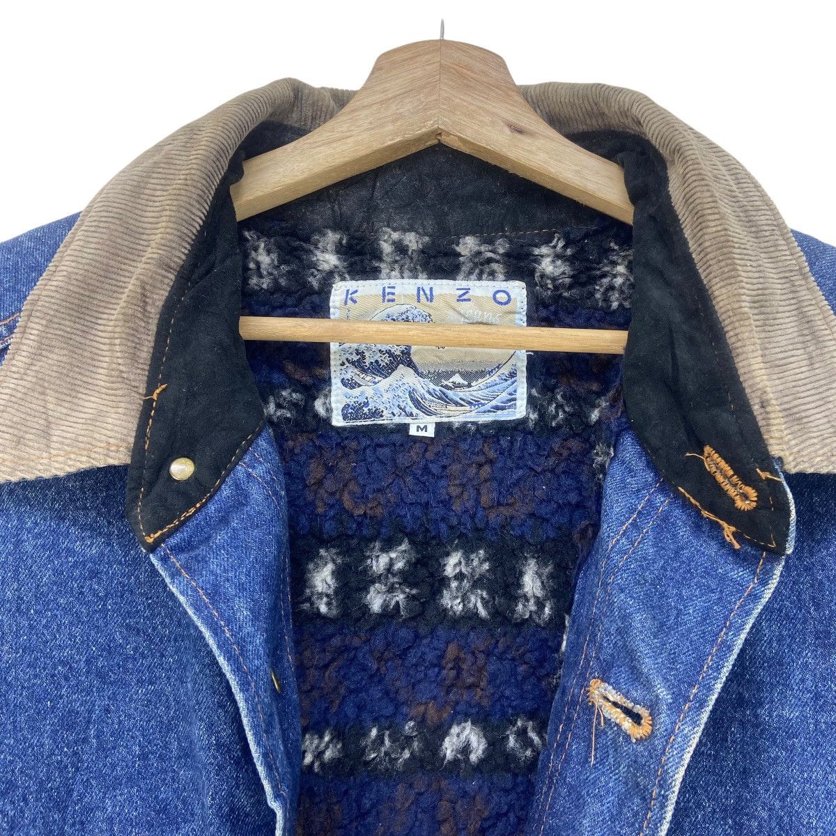Kenzo Vintage Kenzo Sherpa Workwear Chore Heavy Denim Jacket Size US M / EU 48-50 / 2 - 11 Thumbnail