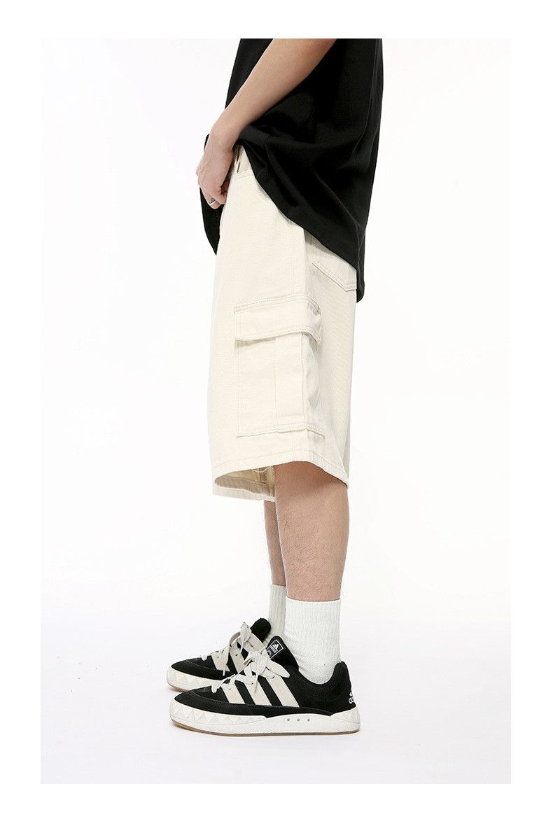 Japanese Brand × Jean Simple Apricot Straight Pocket Cargo Shorts Size US 32 / EU 48 - 3 Thumbnail
