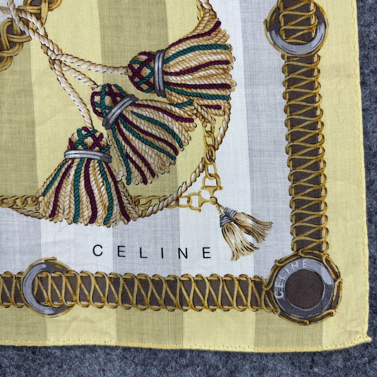 Celine × Vintage Handkerchief # E035 # Bandana # Neckerchief Size ONE SIZE - 3 Thumbnail