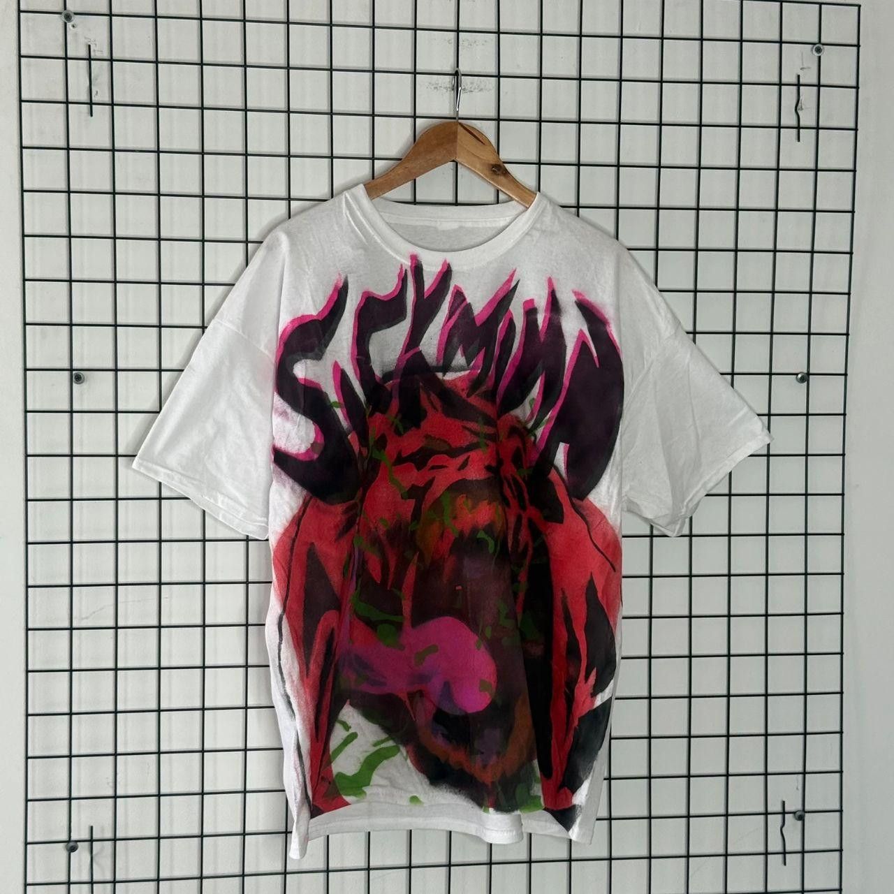 Vintage Vintage Handmade Custom Tee Avantgarde Opium Painted Size US XL / EU 56 / 4 - 2 Thumbnail