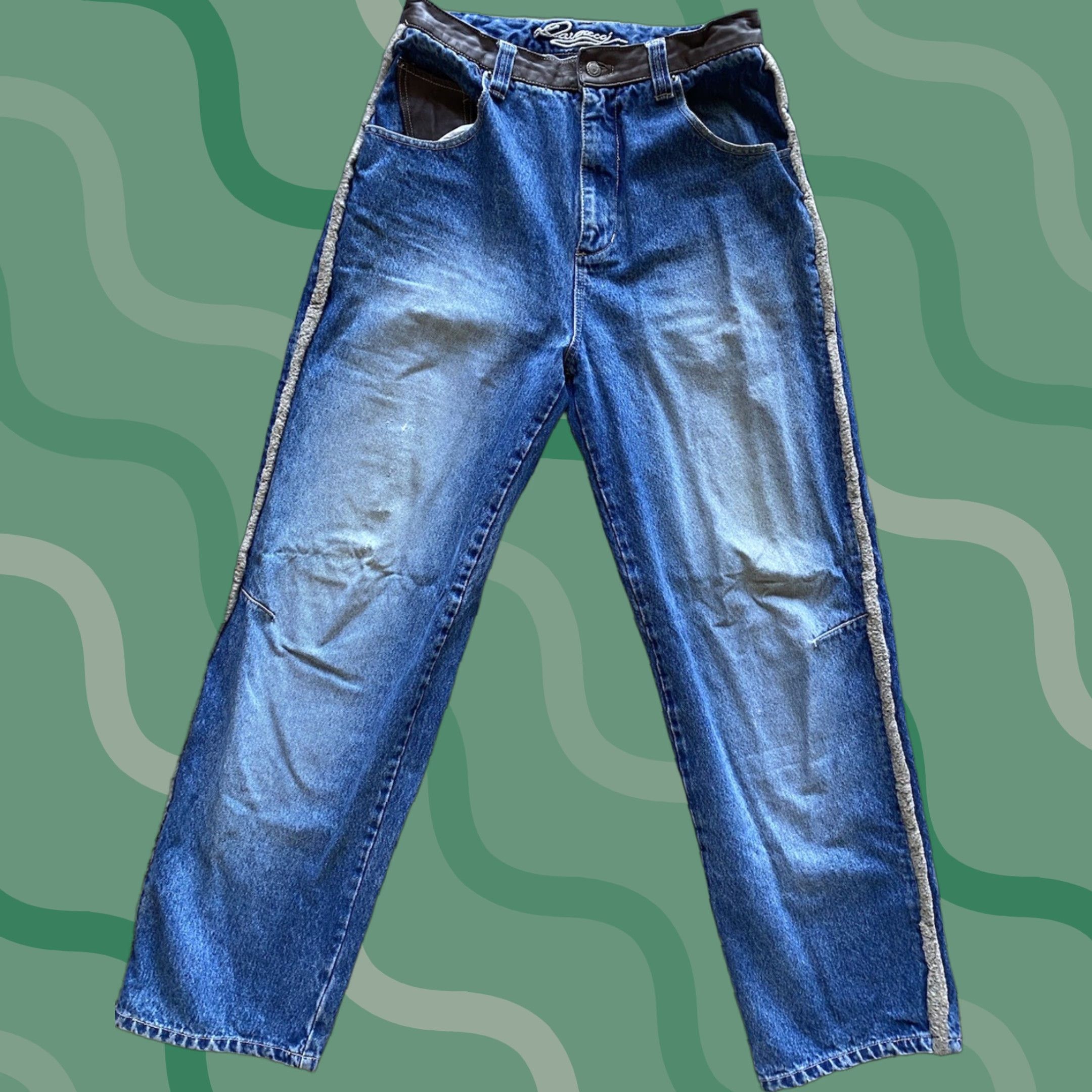 Vintage Davoucci Jeans Men Blue 34x33 Hong Kong Regular Jeans Pants 34 33 Mens Blue Hong Kong Davoucci Jeans Size US 34 / EU 50 - 1 Thumbnail
