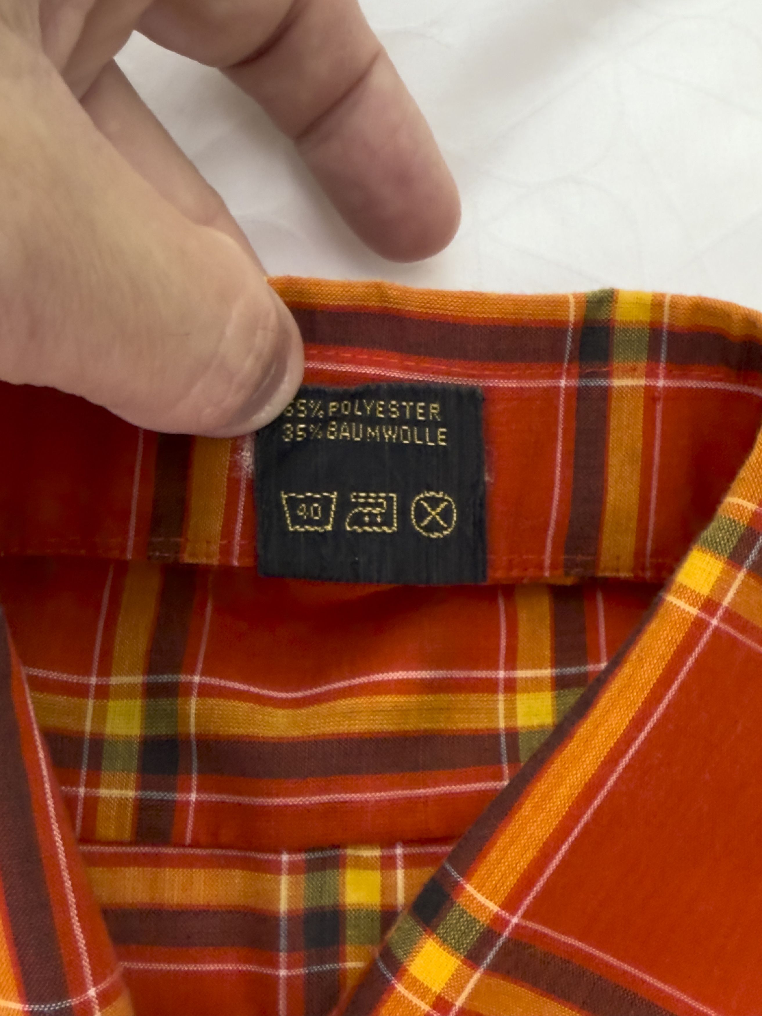 Other Vintage La Chemise Royal Orange Plaid Shirt Size US M / EU 48-50 / 2 - 10 Thumbnail