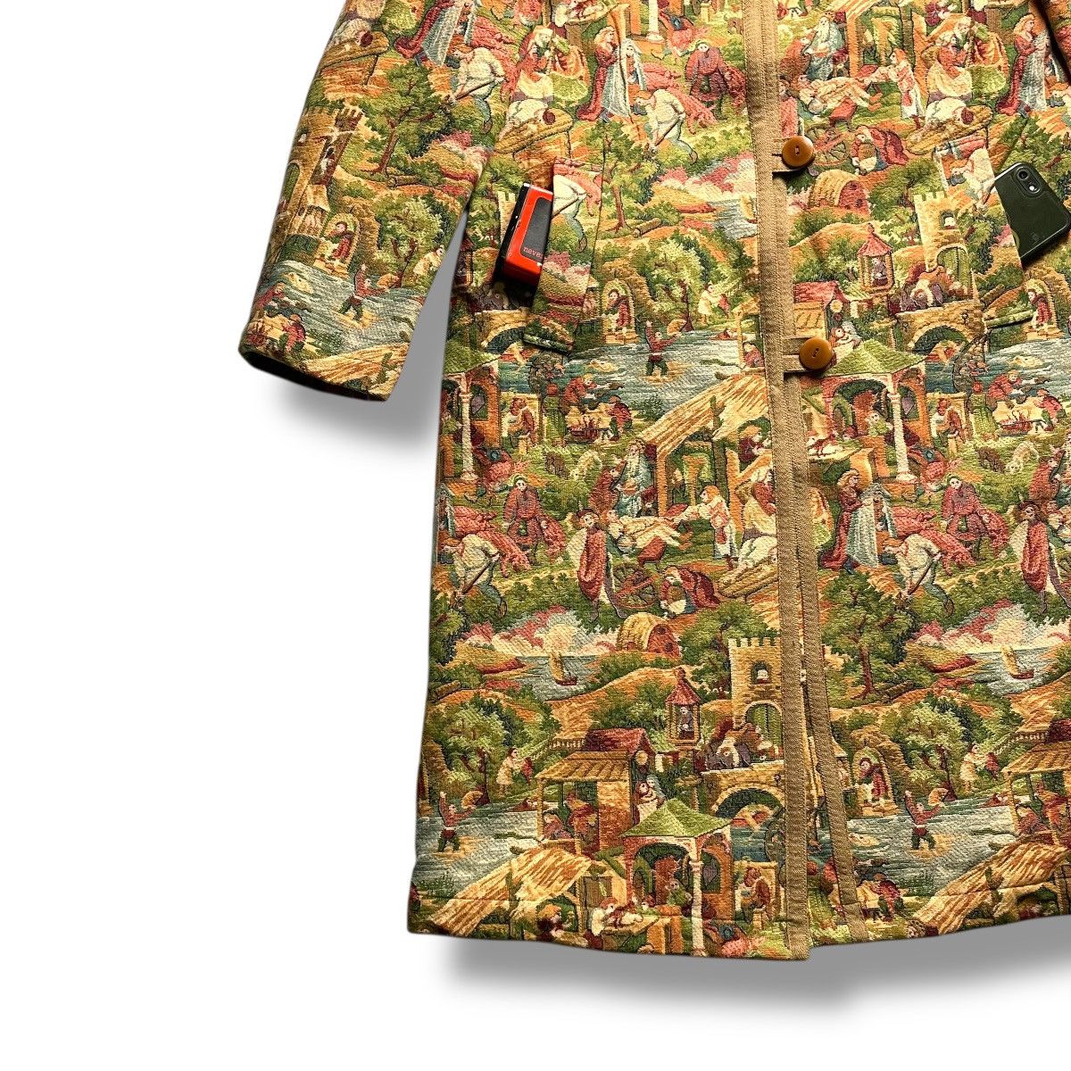 Japanese Brand 🇯🇵 LE ZEPHYR BUTTON UP PRINTED HEAVY COAT JACKET Size M / US 6-8 / IT 42-44 - 4 Thumbnail