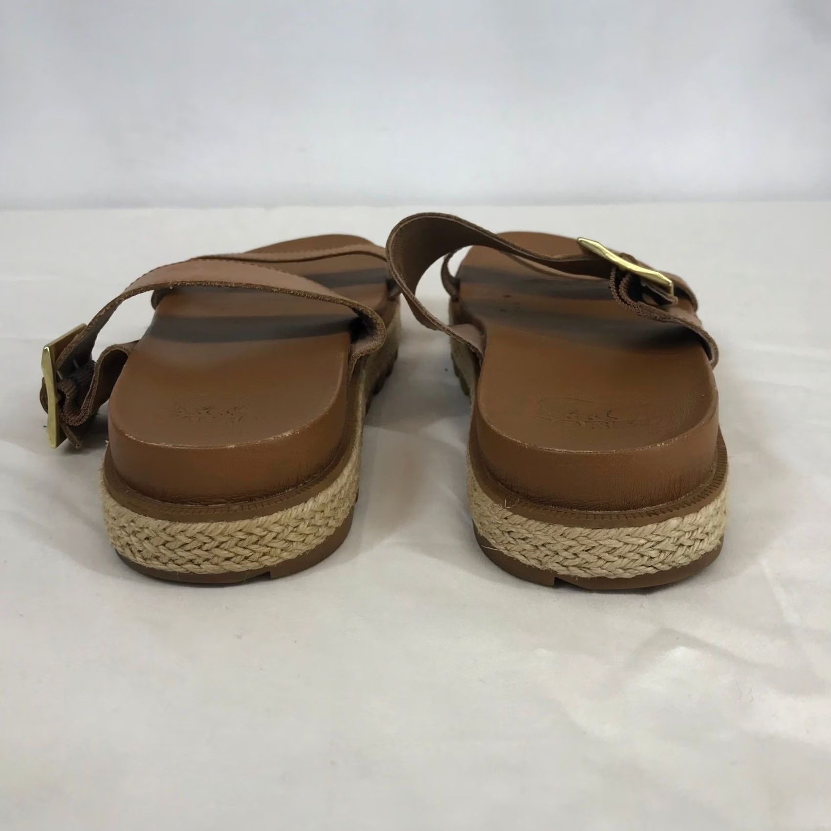 SOREL Sorel Women Sandal Ella II Big Buckle Tan Leather Platform Slide 9.5 Size US 10 / IT 40 - 7 Thumbnail