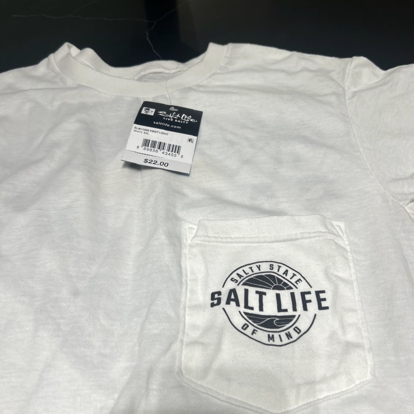 Vintage Salt Life Shirt Unisex Adults Short Sleeve White S NWT Salty State of Mind Floral Crew Neck 100% cotton Size S / US 4 / IT 40 - 2 Thumbnail
