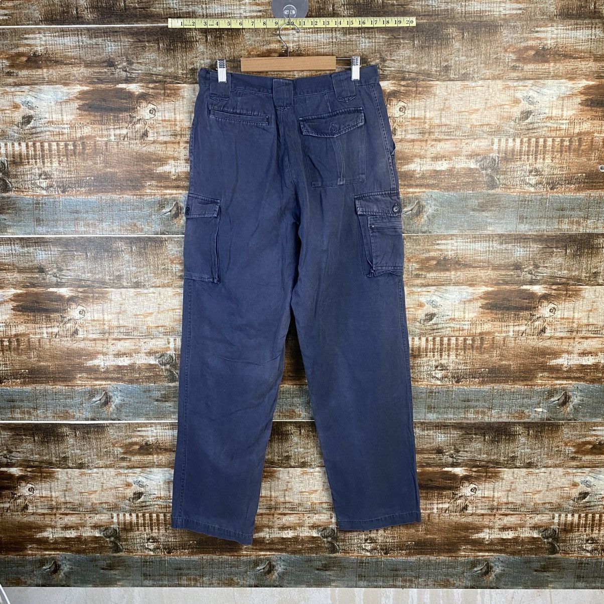 Japanese Brand DL Japanese Brand Blue Cargo Multipocket Pants #C969 Size US 31 - 15 Thumbnail