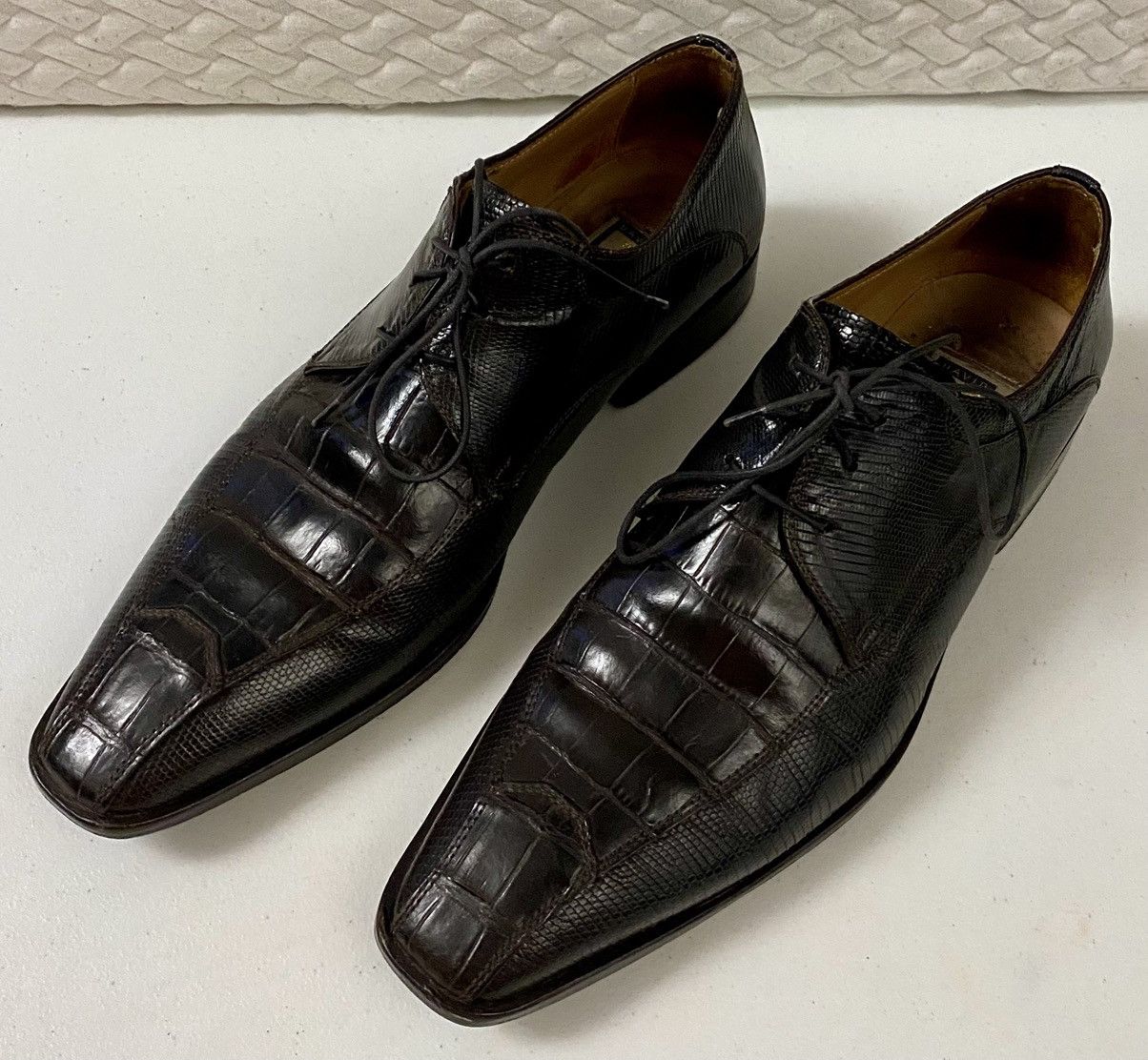 David Eden David Eden LP 36 Genuine Alligator/Lizard Skin Oxfords 10 Size US 10 / EU 43 - 1 Thumbnail
