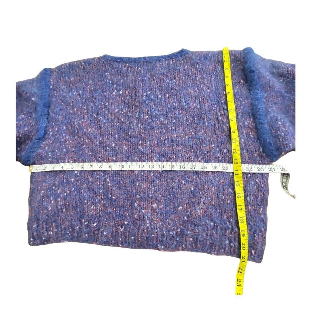Handmade Hand Knit W's M/L Mohair Wool Oversized Sweater Drop Sleeve Size ONE SIZE - 7 Thumbnail