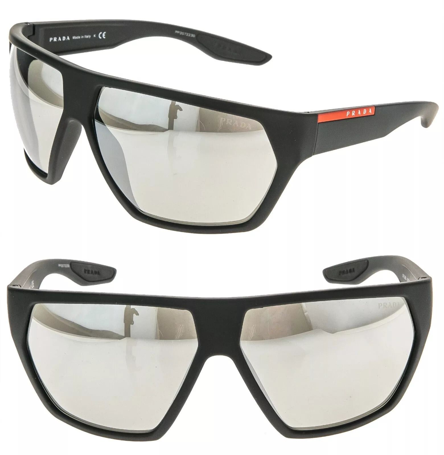 Prada PRADA LINEA ROSSA ACTIVE 08U Black Sport Sunglasses PS08US Size ONE SIZE - 1 Thumbnail