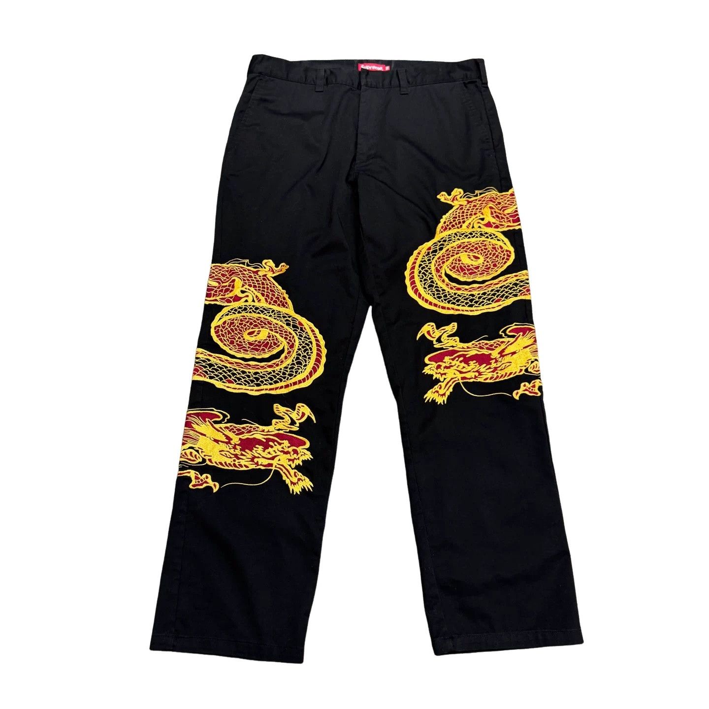 Supreme Supreme Dragon Embroidery Casual Pants Size 36 Size US 36 / EU 52 - 1 Thumbnail
