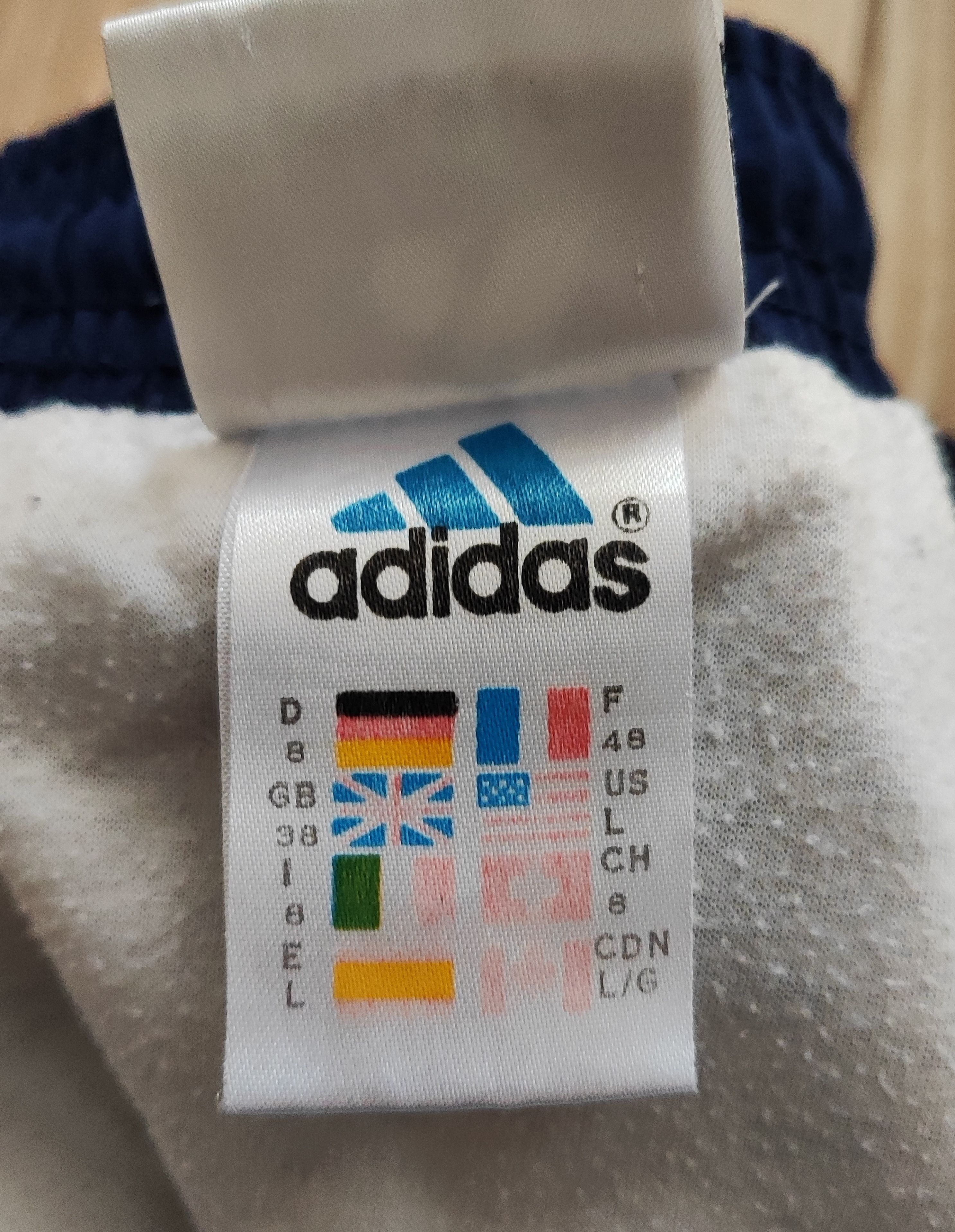 Adidas Vintage Adidas Running Shorts – Navy/Red/White – Made in ? Size US 38 / EU 54 - 3 Thumbnail