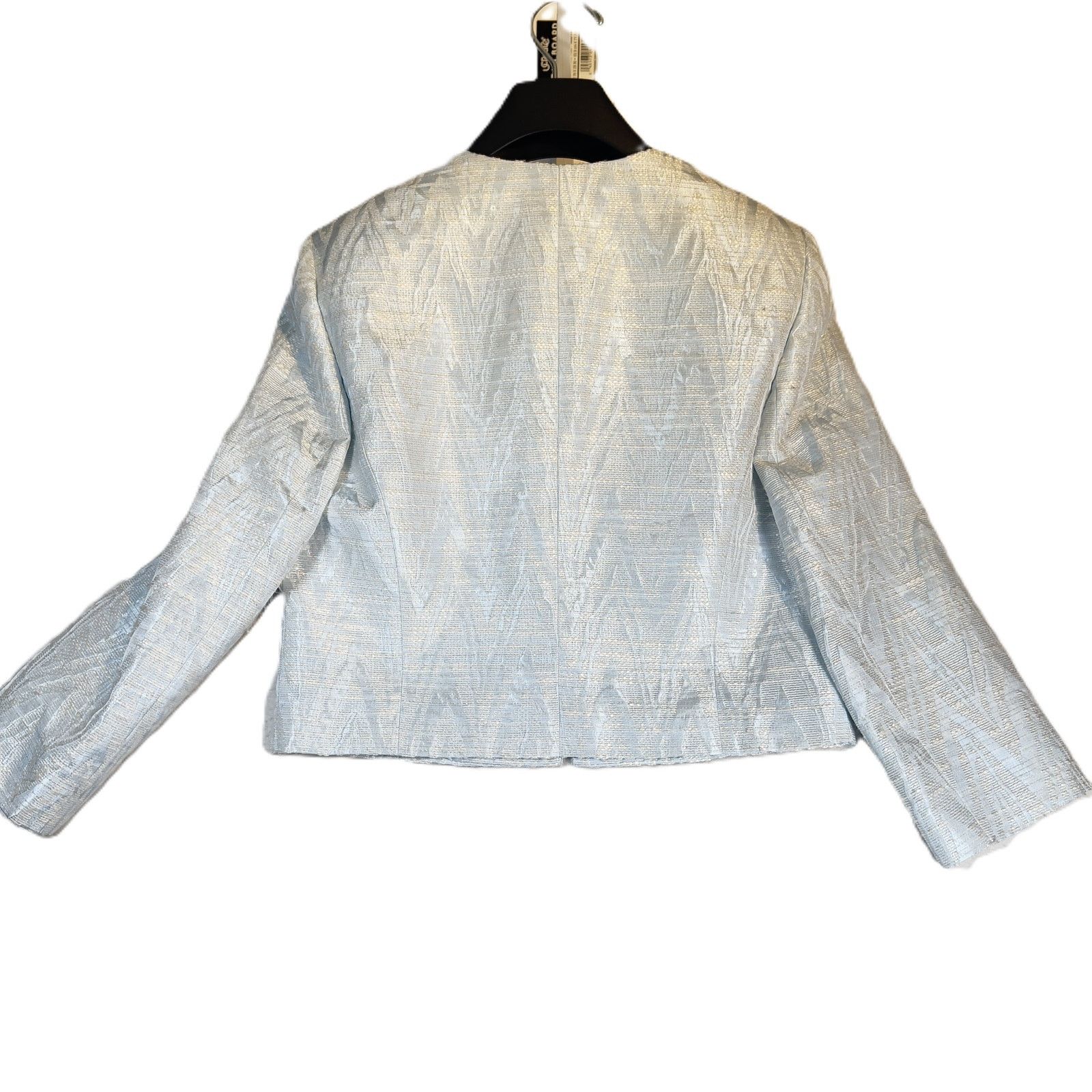 Elie Tahari Tahari Arthur S Levine Crop Jacket 8 Lined Shimery Gold Blue Size M / US 6-8 / IT 42-44 - 3 Thumbnail