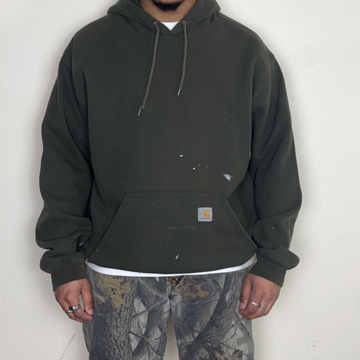 Carhartt × Vintage Faded Green Carhartt Hoodie Size US XL / EU 56 / 4 - 7 Thumbnail