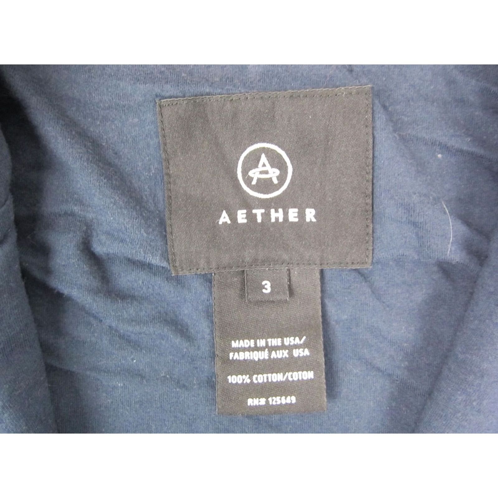 Vintage Aether Hoodie Mens 3 Large Blue Full Zip Sweatshirt Cotton Casual Outdoors USA Size US L / EU 52-54 / 3 - 4 Thumbnail