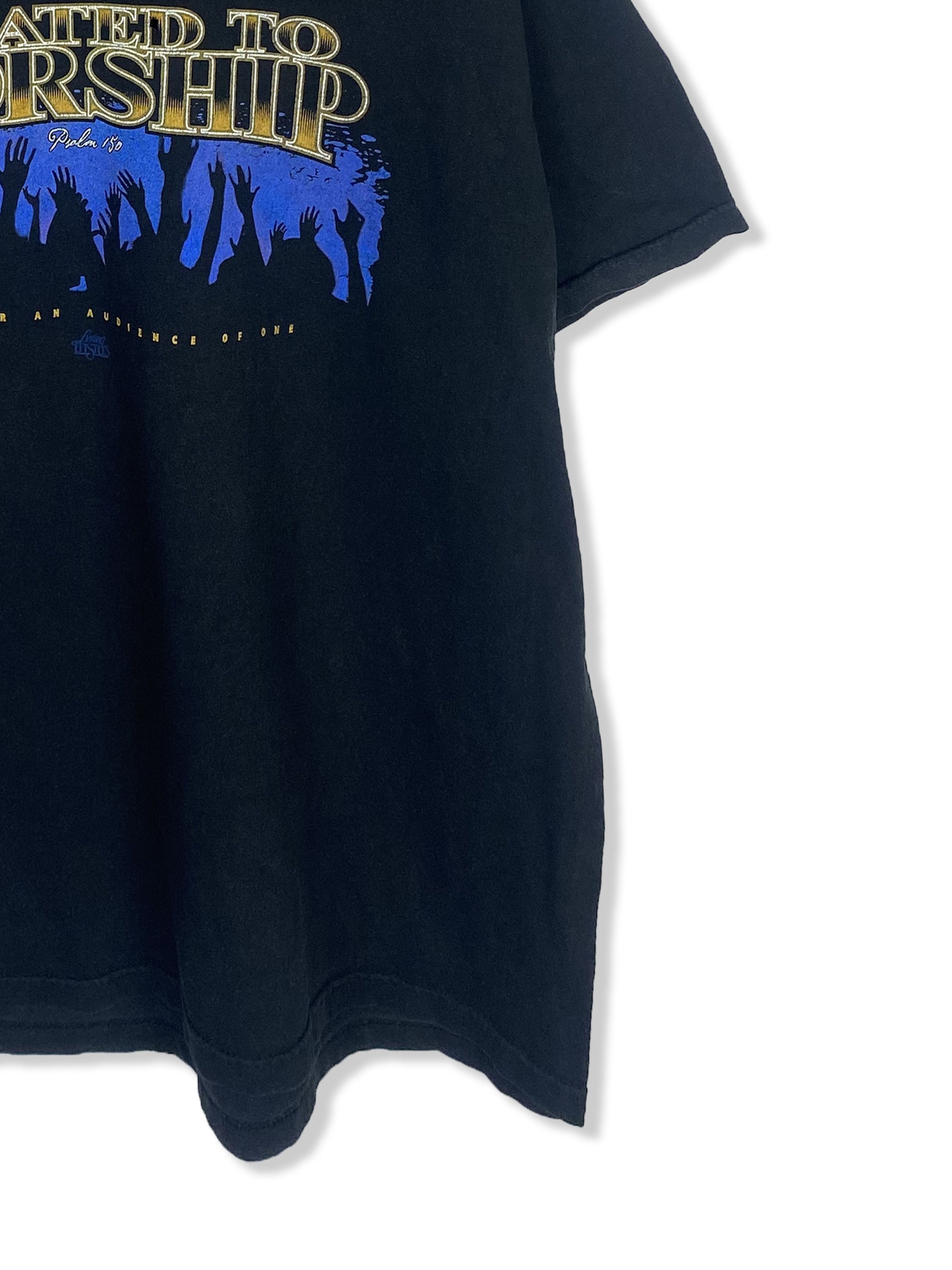 Band Tees 2001 Vintage WORSHIP Black T-Shirt M Size US XXL / EU 58 / 5 - 2 Thumbnail