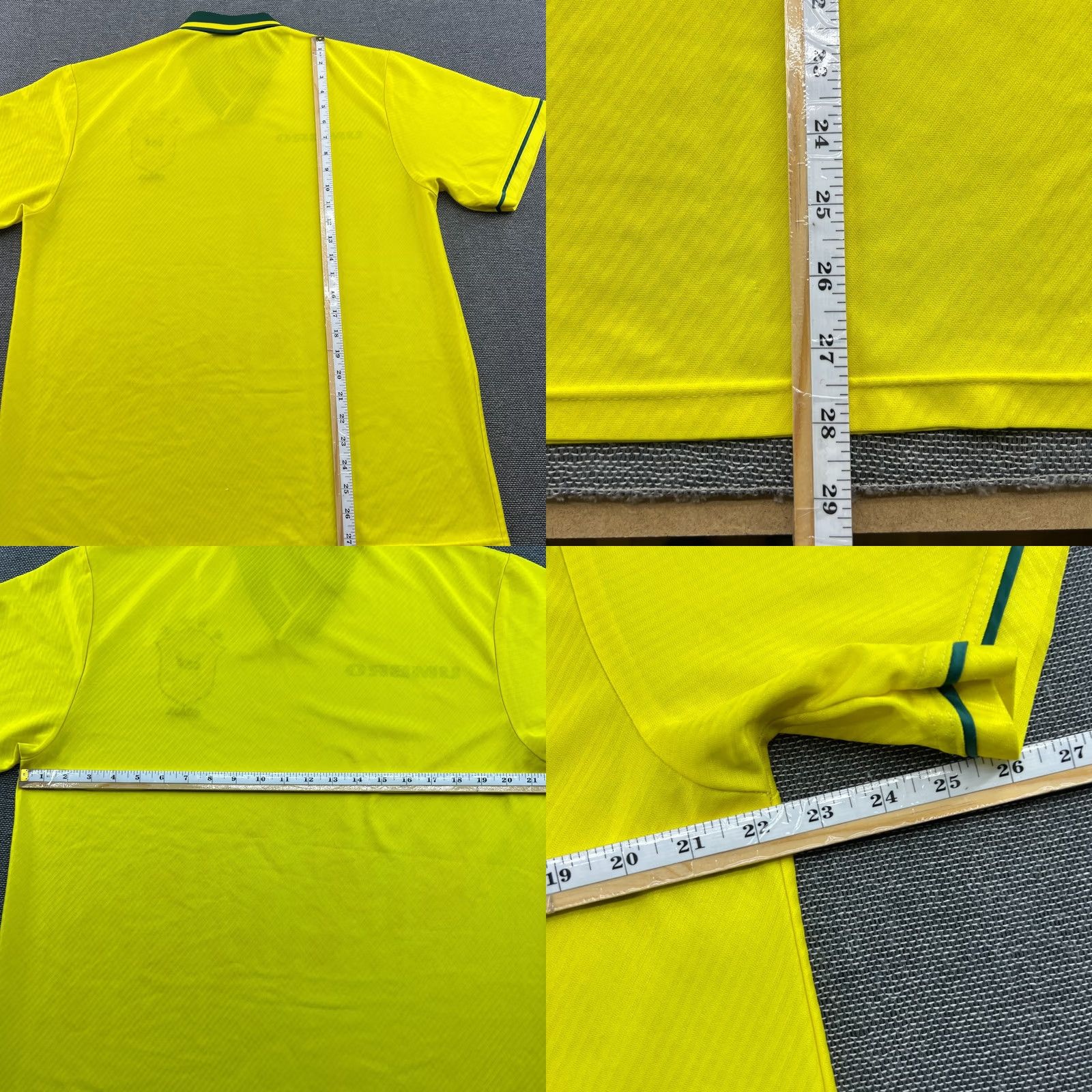Umbro Umbro Shirt Brazil 1994 1996 Home Football Jersey Yellow Large Short Sleeve Jersey Mens PMID Size US L / EU 52-54 / 3 - 9 Thumbnail