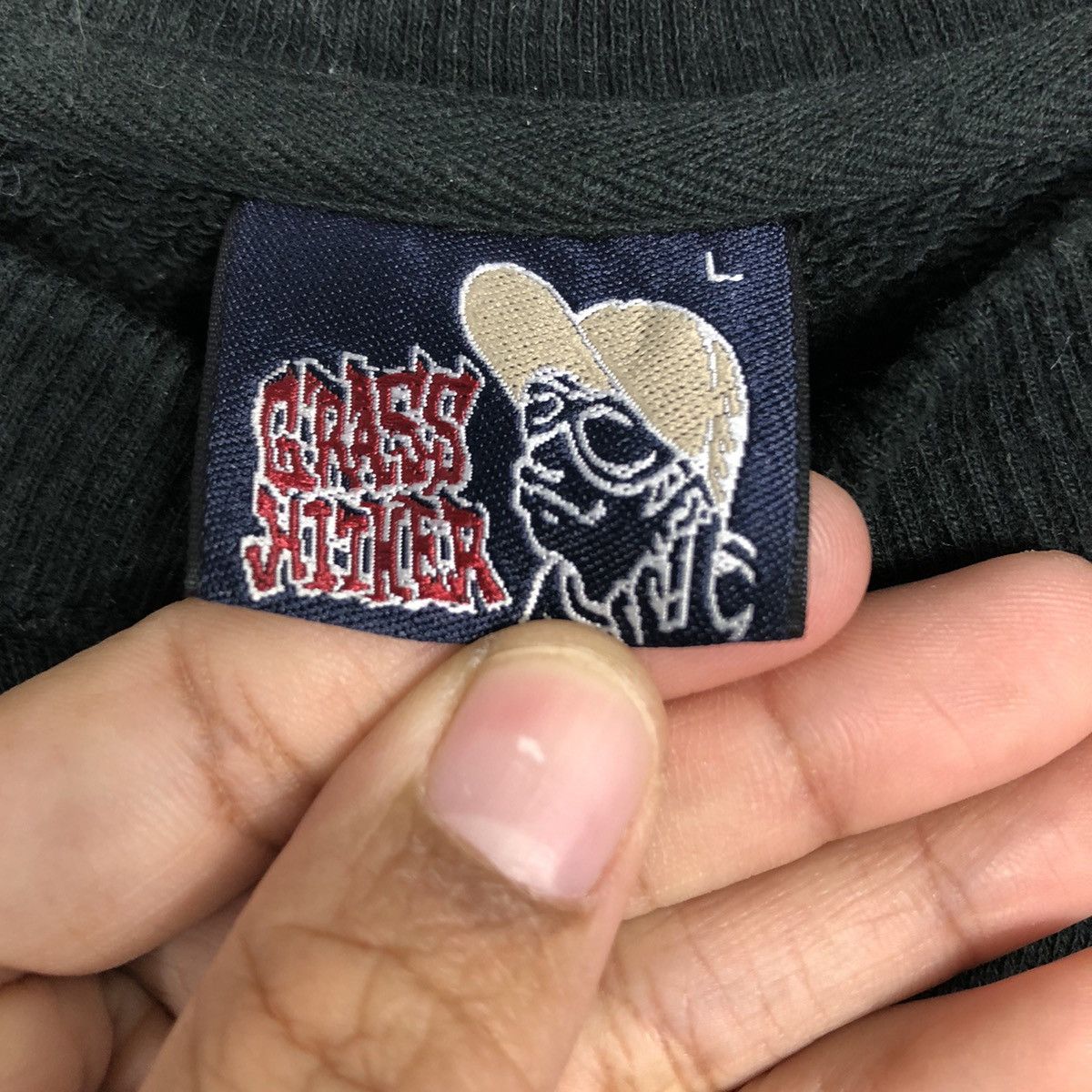 Japanese Brand 📌Vintage Sweatshirt Grass Hither Full Print Skate Style Size US L / EU 52-54 / 3 - 14 Thumbnail