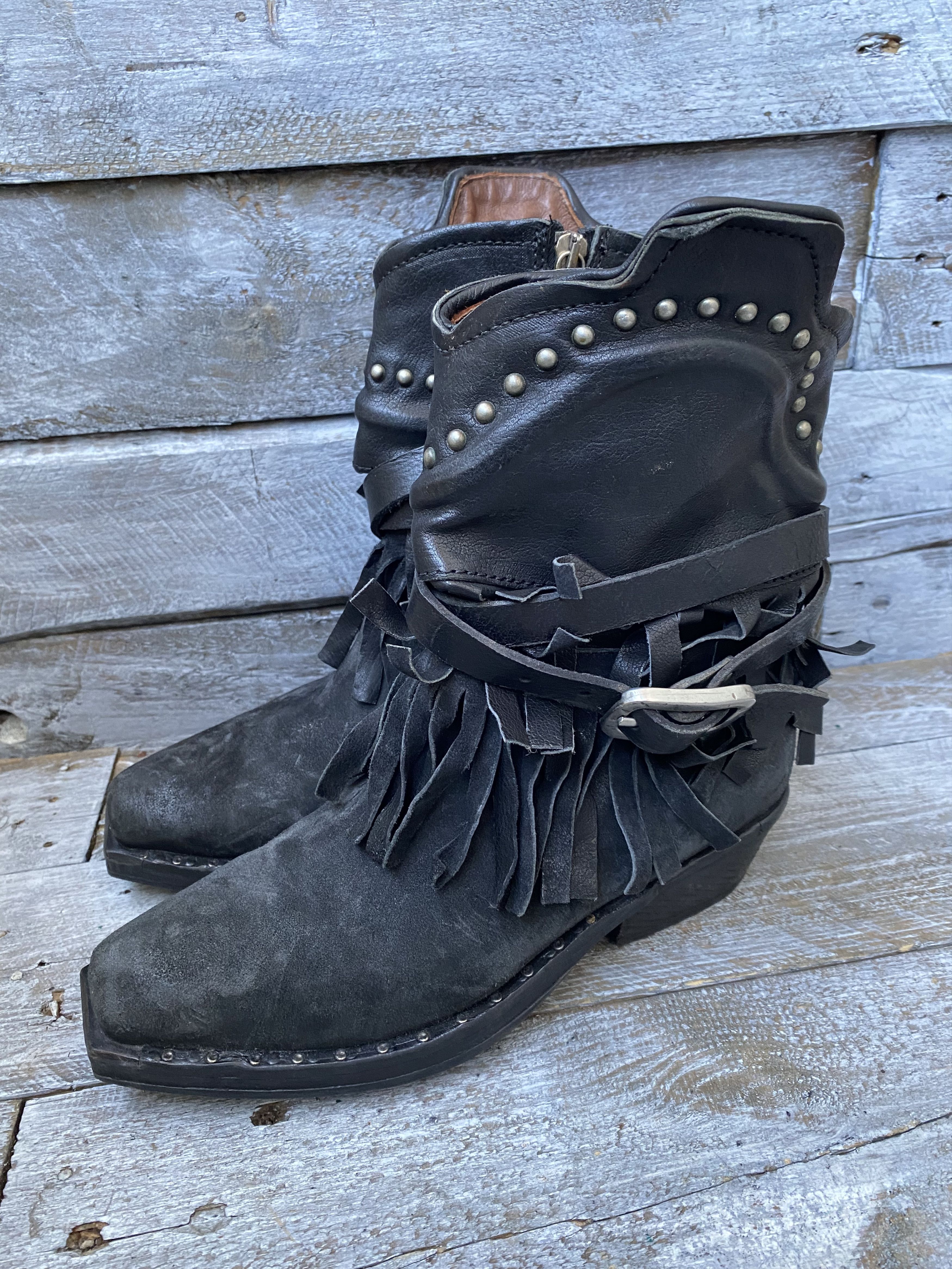 A.S.98 A.S. 98 western suede srudded cow girl boots sz 37 Size US 7 / IT 37 - 7 Thumbnail