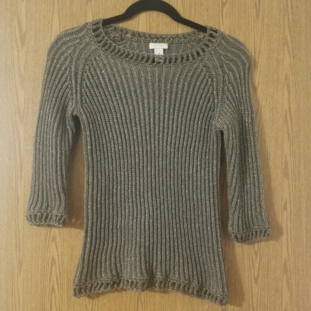 Chicos Chico's 3/4 Sleeve Sweater Size 0 (Small 4) Size S / US 4 / IT 40 - 1 Thumbnail