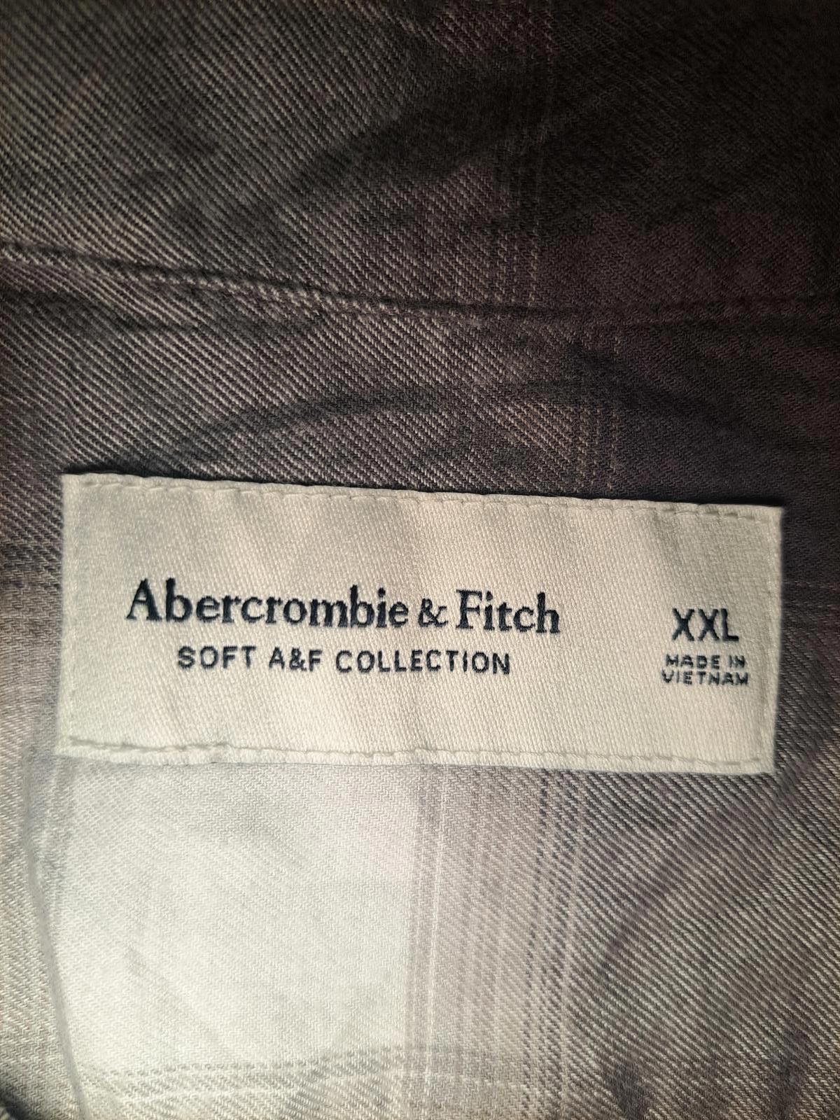 Abercrombie & Fitch Abercrombie & Fitch Button Up Shirt XXL Gray Plaid Cotton Size US XXL / EU 58 / 5 - 2 Thumbnail