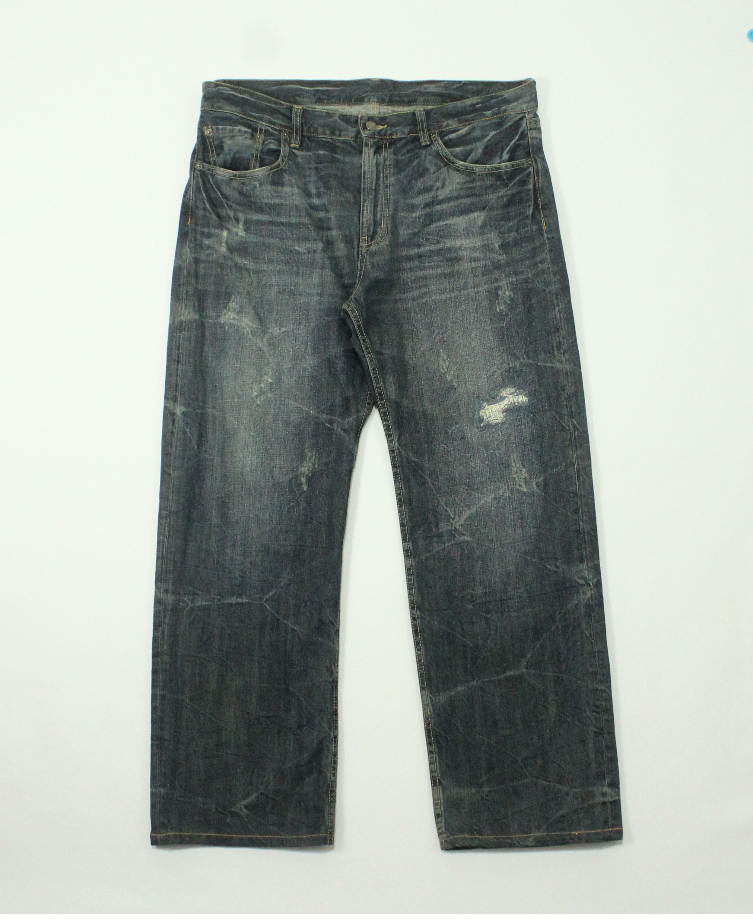 Christian Audigier × Ed Hardy × Von Dutch Embroidered Skull ORIRIN Distressed Denim Size US 36 / EU 52 - 2 Thumbnail