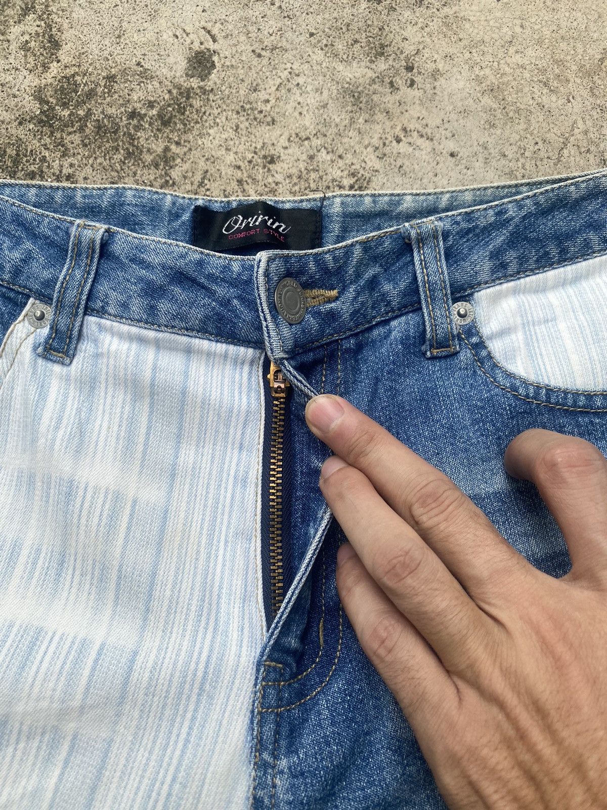 If Six Was Nine × Japanese Brand Flare Jeans Oririn Hagi Painted Size US 29 - 13 Thumbnail