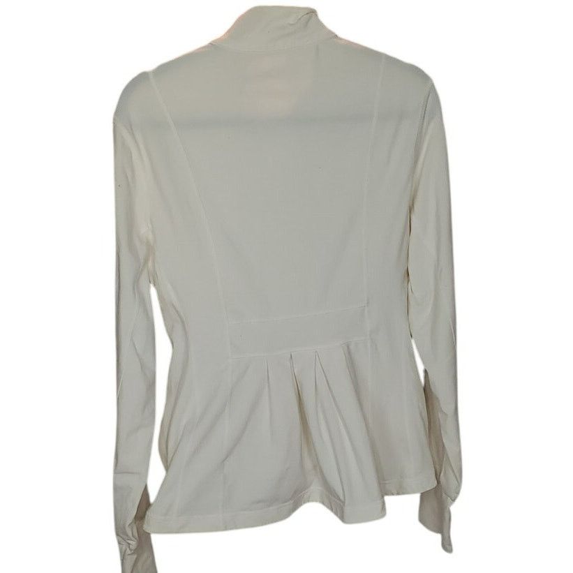 Other Women’s Off White Active Jacket Zip Front Long Sleeve Size L Size L / US 10 / IT 46 - 2 Thumbnail