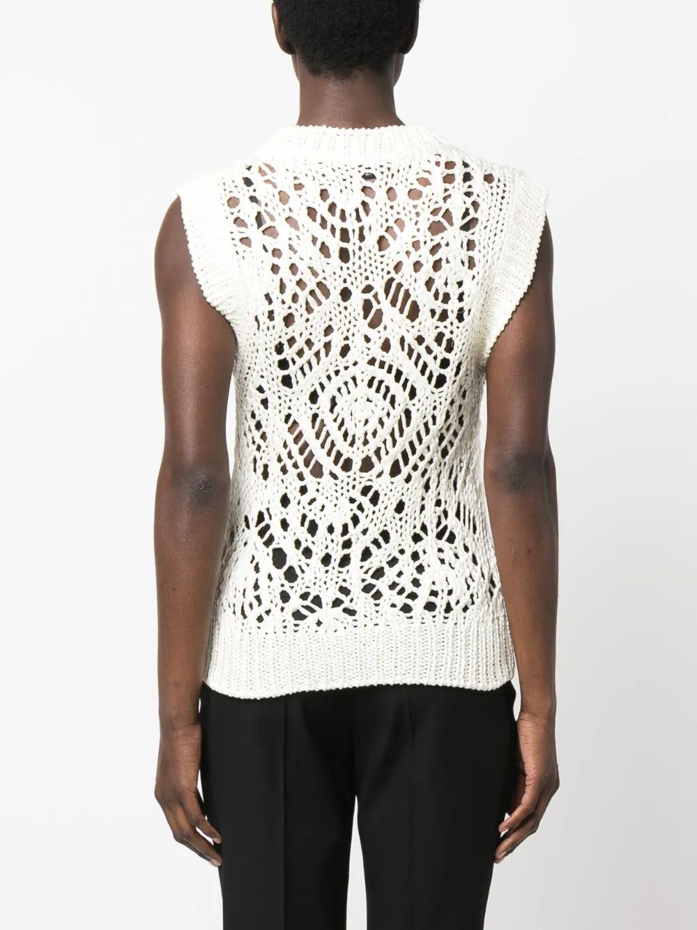 Tom Ford o1y0226 Sleeveless Sweater in Ivory Size L / US 10 / IT 46 - 4 Thumbnail