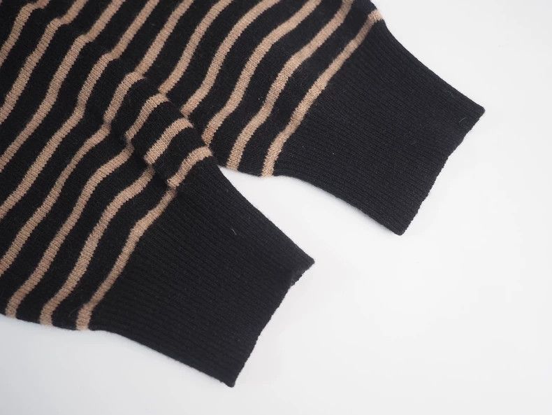 Prada PradaBlack and gold striped wool sweater 2503-Nextarrow Size US S / EU 44-46 / 1 - 4 Thumbnail