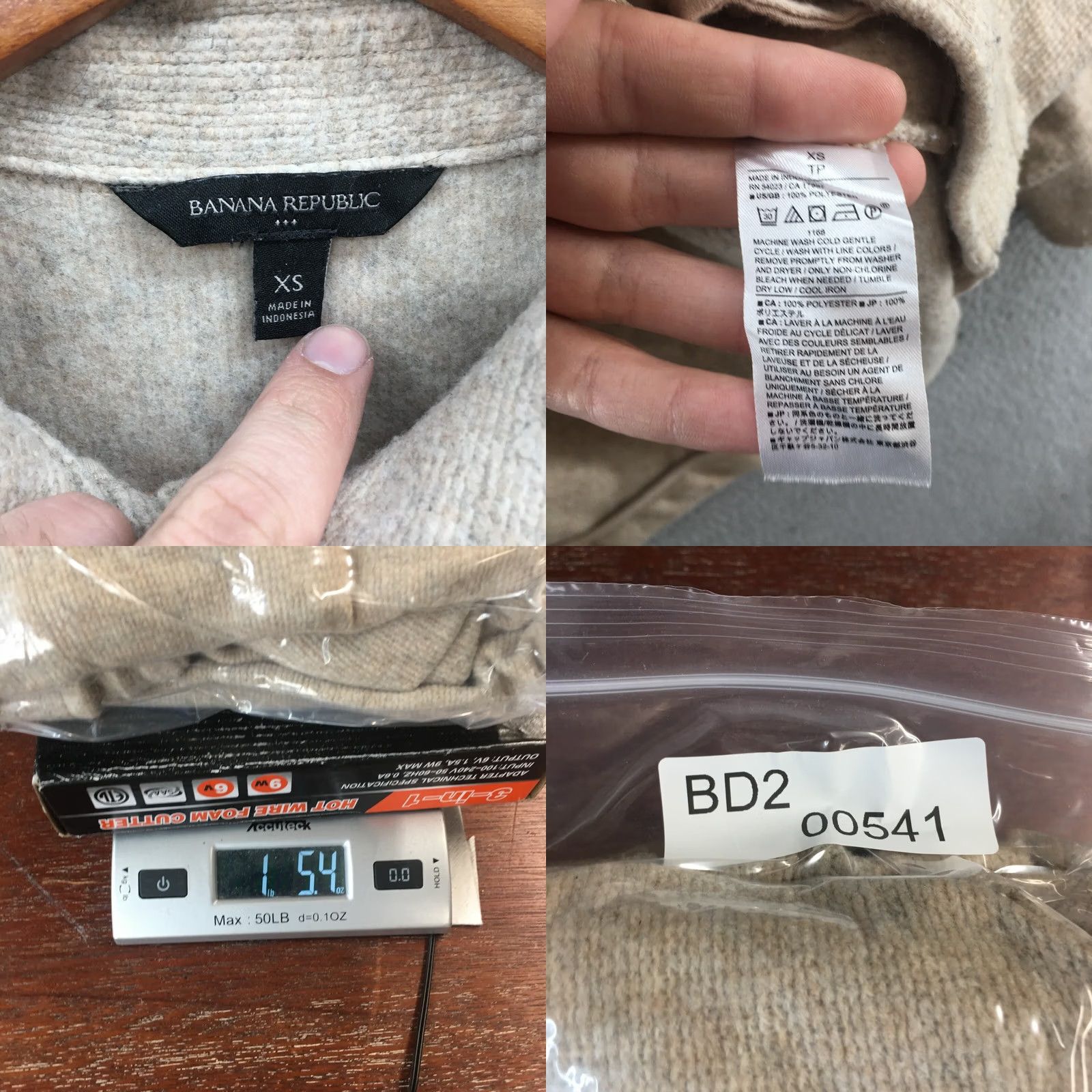 Banana Republic Banana Republic Button Up Jacket Womens XS Beige Long Sleeve Pockets Collared Size XS / US 0-2 / IT 36-38 - 10 Thumbnail