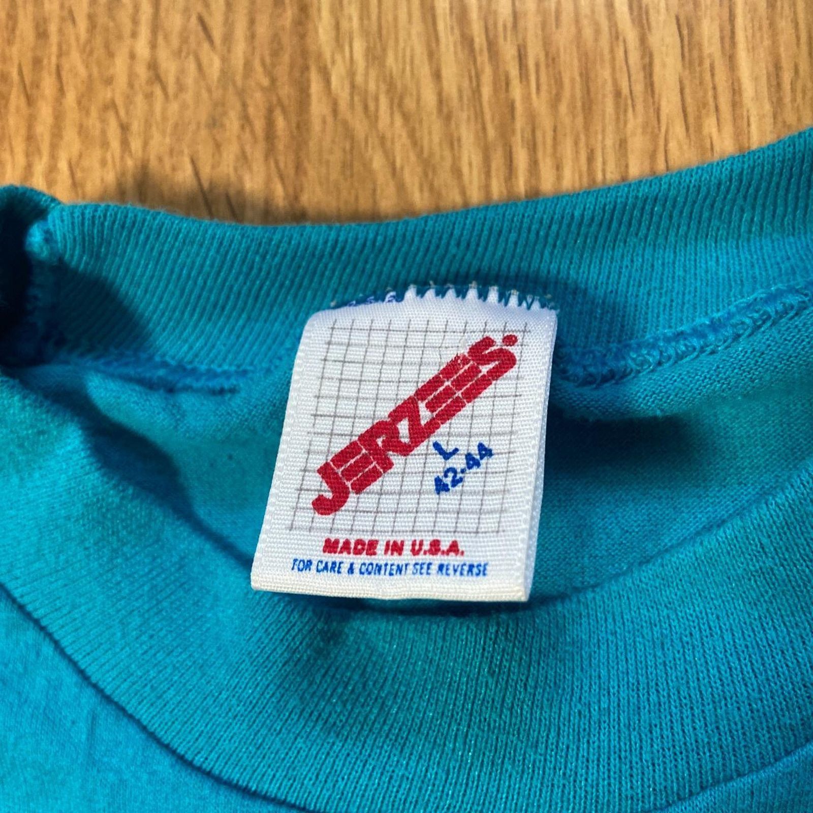 Gildan 90s teal jerzees single stitch Size US L / EU 52-54 / 3 - 5 Thumbnail