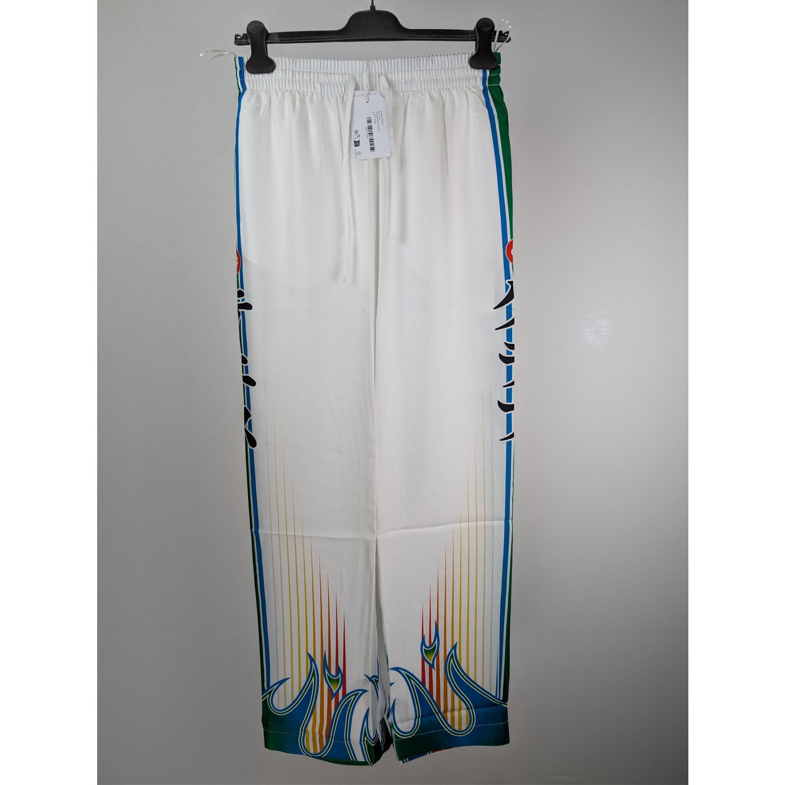 Casablanca o1rshd1 Silk Twill Drawstring Trouser sweatpant Flame Laurel Size US 38 / EU 54 - 2 Thumbnail
