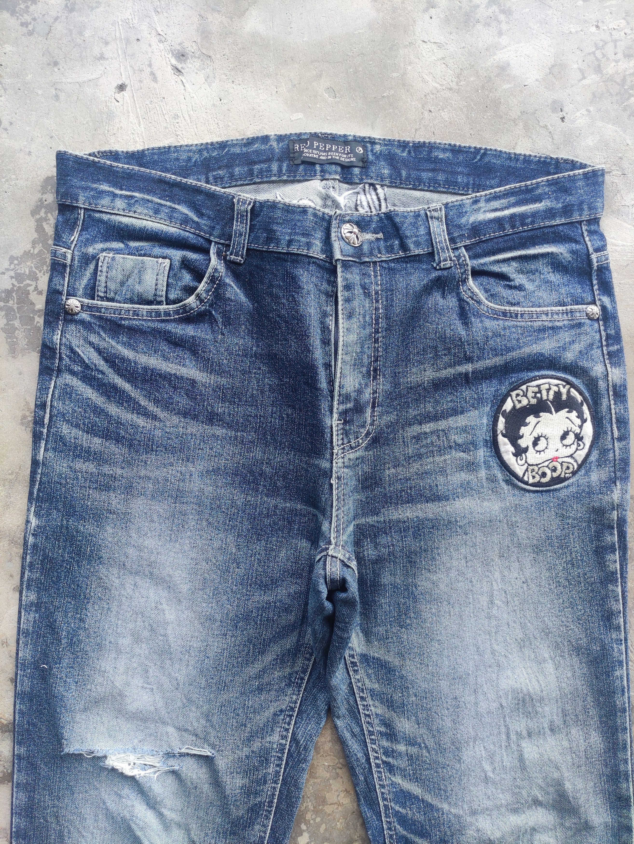 Japanese Brand Vintage Red Pepper Distress Faded Pants w36 Size US 36 / EU 52 - 4 Thumbnail