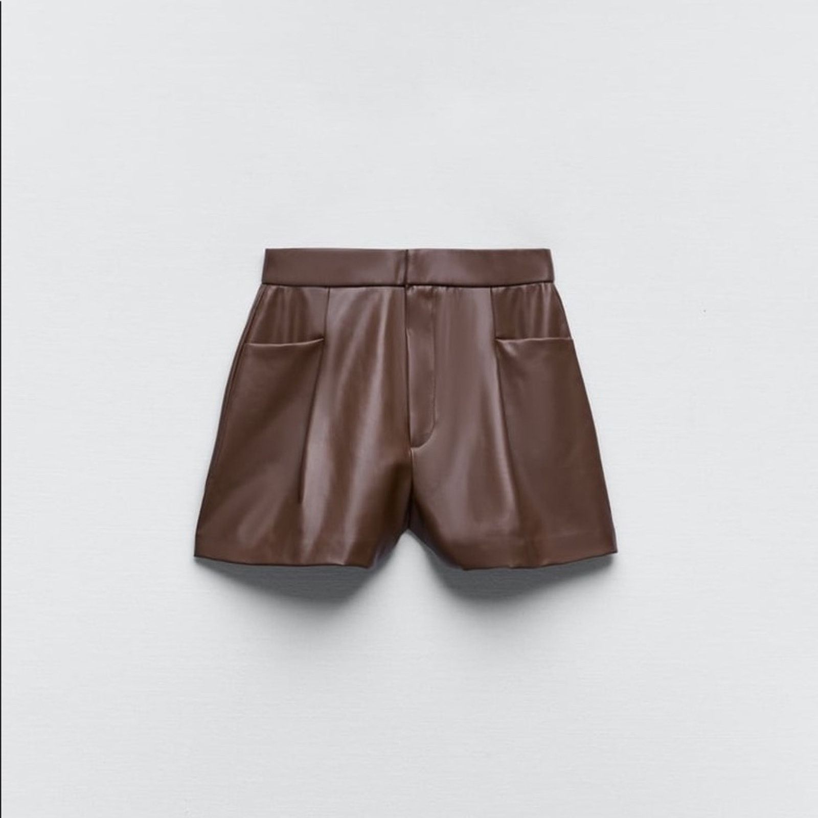 Zara Zara blogger favorite faux Leather shorts Size 42" / US 20 - 13 Thumbnail