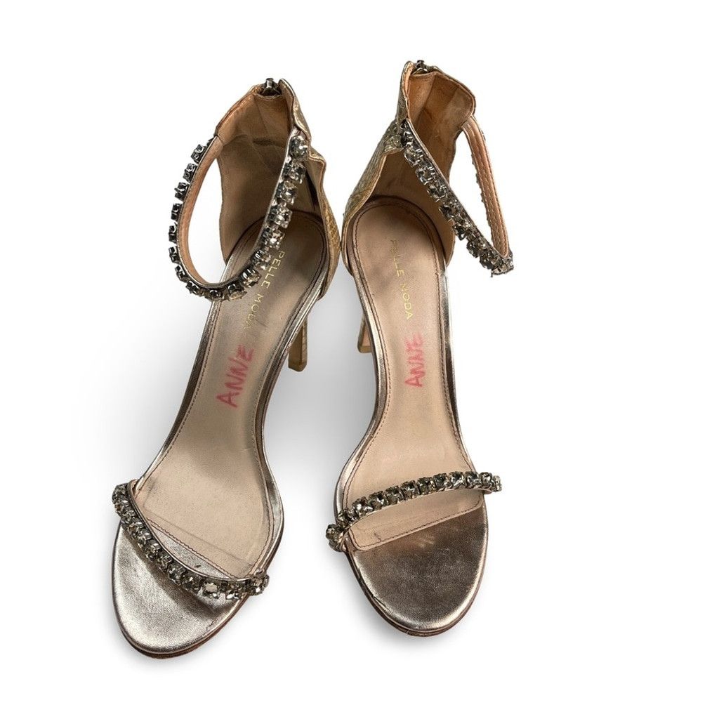 Pelle Moda Pelle Moda In Snake and Gold Heels Size 9M - Gently Worn! Size US 9 / IT 39 - 2 Thumbnail