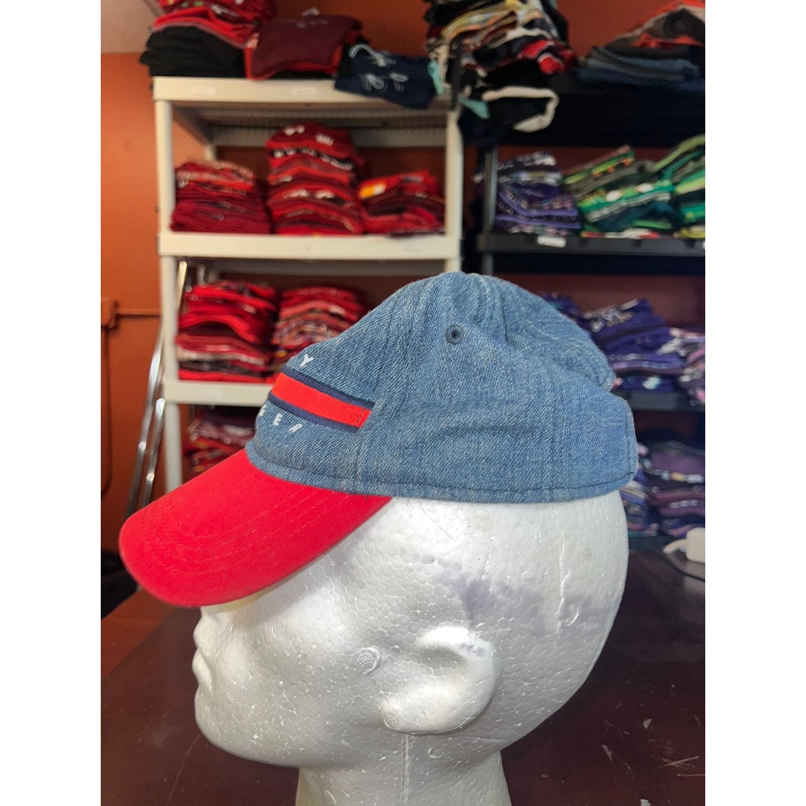Tommy Hilfiger Tommy Hilfiger Denim Hat Cap Blue Red Headwear TH Size ONE SIZE - 4 Thumbnail