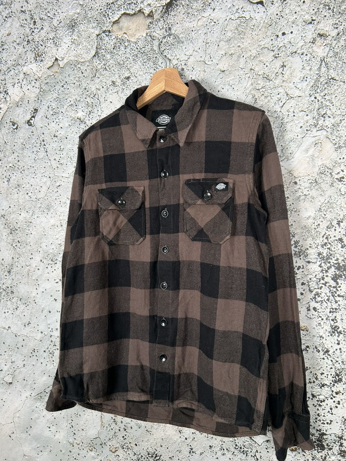 Dickies Dickies Brown Tartan Shirt Streetwear Skateboarding Hype Size US S / EU 44-46 / 1 - 2 Thumbnail