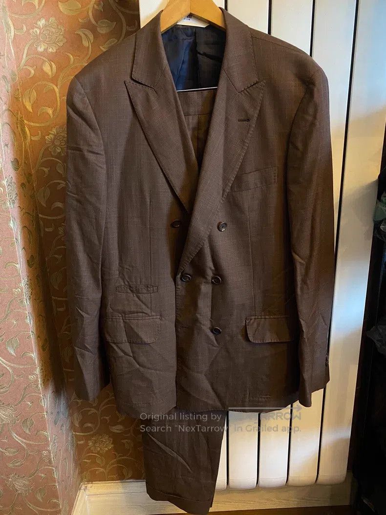 Brunello Cucinelli brunello cucinelli Double-breasted Suit Set, Plaid, Wool L Size 50L - 1 Thumbnail