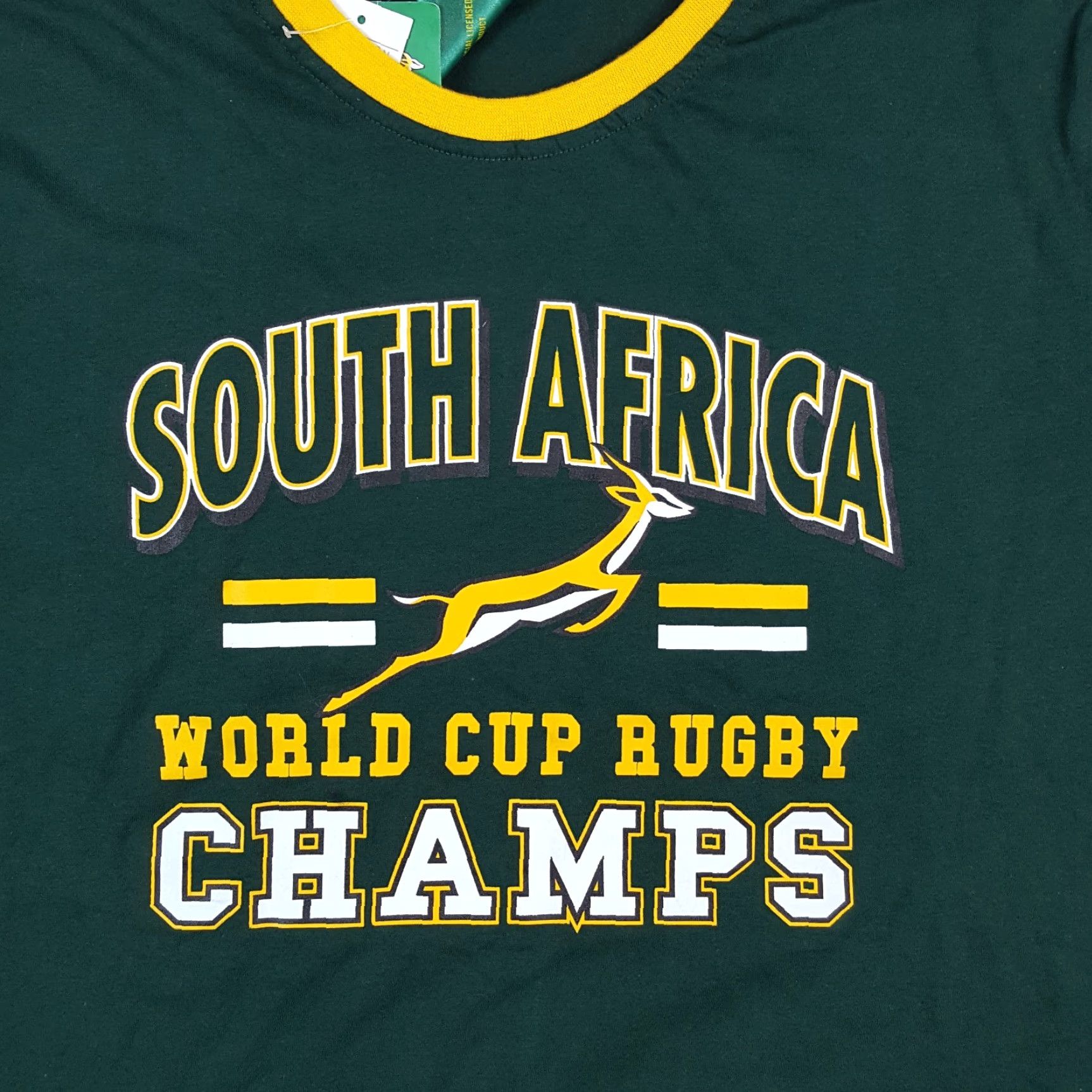 Vintage Springboks Shirt Men Large South Africa World Cup Rugby Champs Green Cotton Embroidered Logo Vintage 90s 00s Y2K Field T Shirt Size US L / EU 52-54 / 3 - 2 Thumbnail